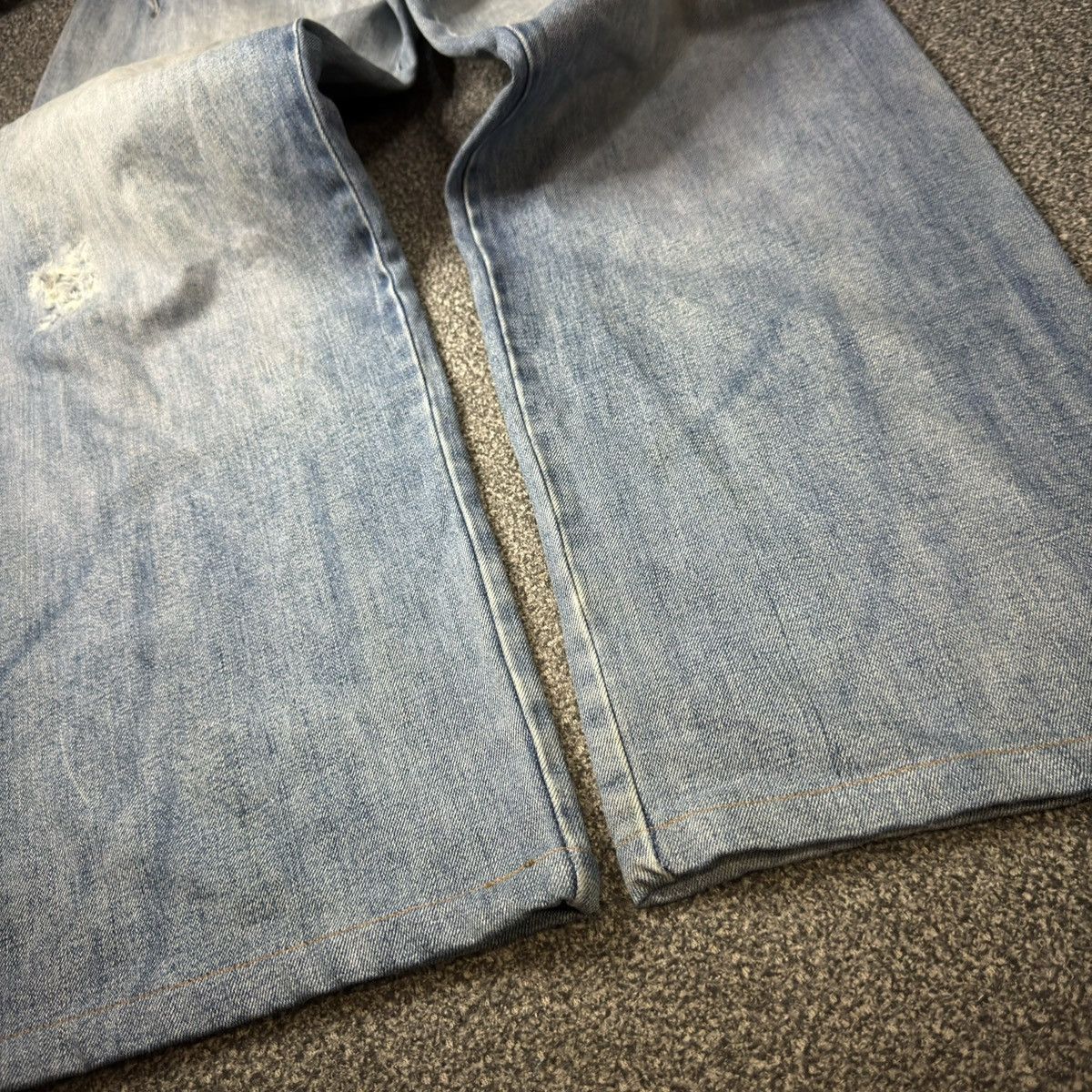 Marithe + Francois Girbaud Vintage Baggy MF+G Faded Denim Jnco Y2k Wide Leg Style Size US 36 / EU 52 - 7 Thumbnail