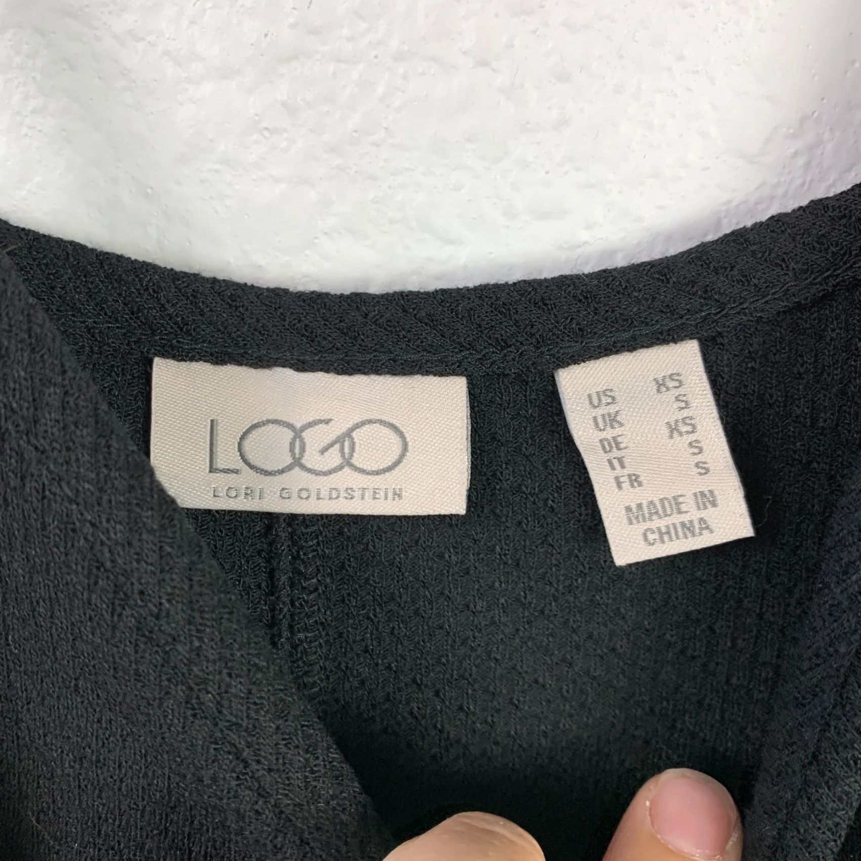 Vintage VINTAGE LOGO by Lori Goldstein Black Thermal Crochet Trim Spaghetti Strap Nightgown XS Size ONE SIZE - 3 Thumbnail