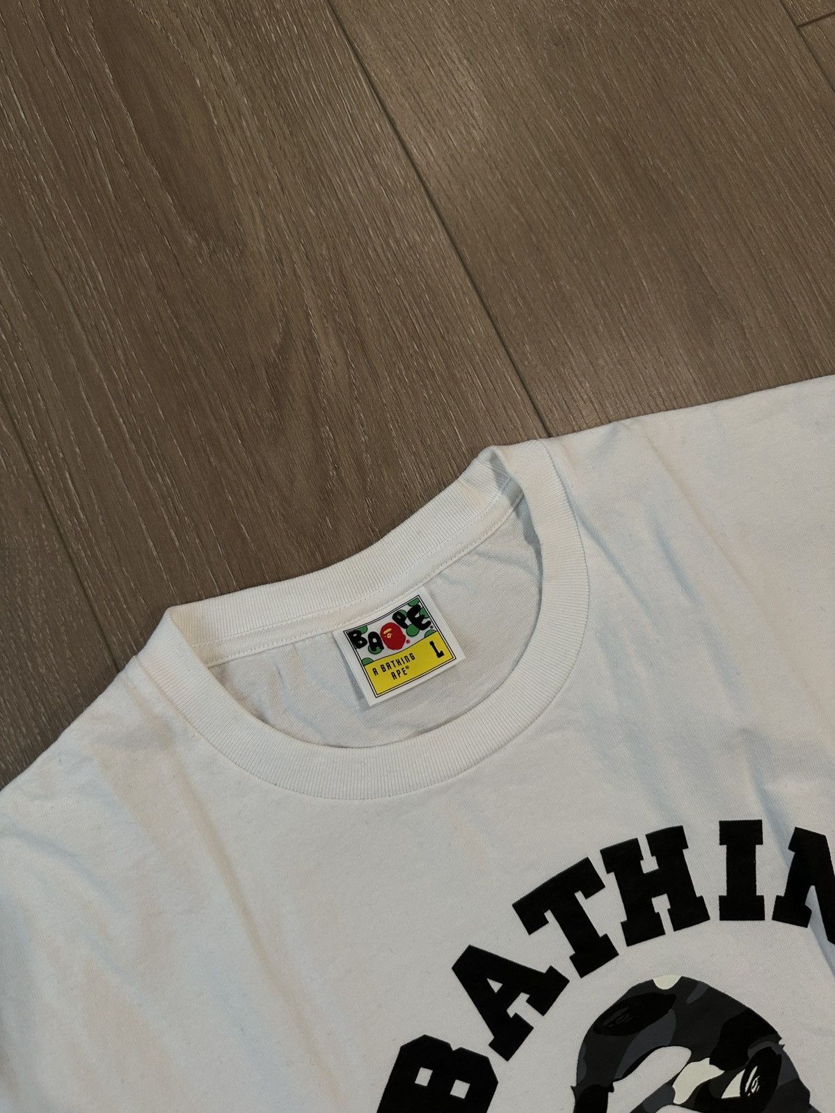Bape Bape Glow In The Dark College Camo Tee Size US L / EU 52-54 / 3 - 2 Thumbnail