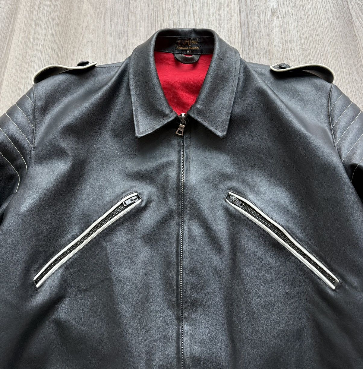 AMI Rare Vintage AMI Black Leather Racing Biker Jacket Size US L / EU 52-54 / 3 - 5 Thumbnail