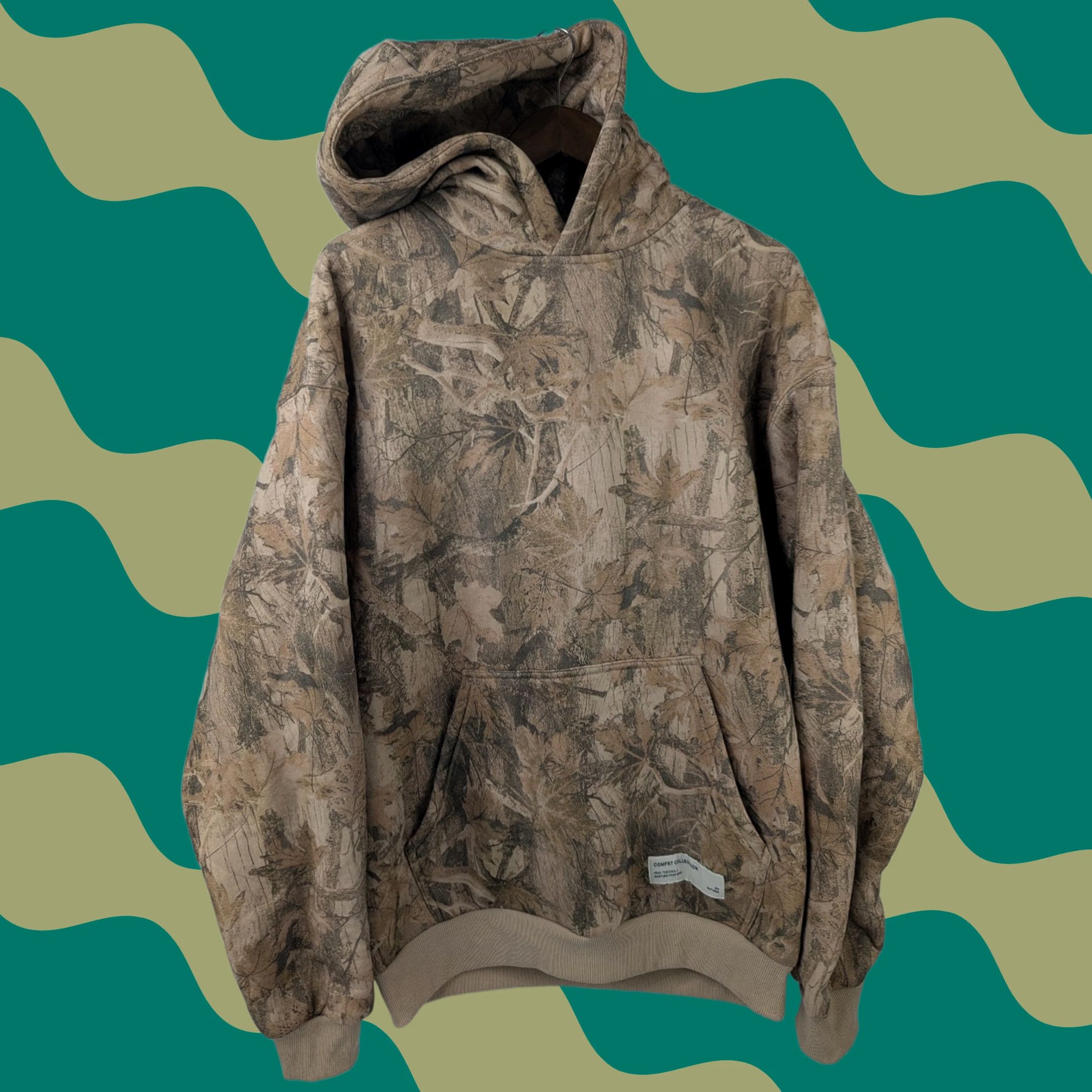 Vintage Comfrt Collection Camouflage Hoodie Size Medium Unisex Adults Long Sleeve Pullover Sweatshirt Oversized Hooded Fleece Cotton Size US M / EU 48-50 / 2 - 1 Thumbnail