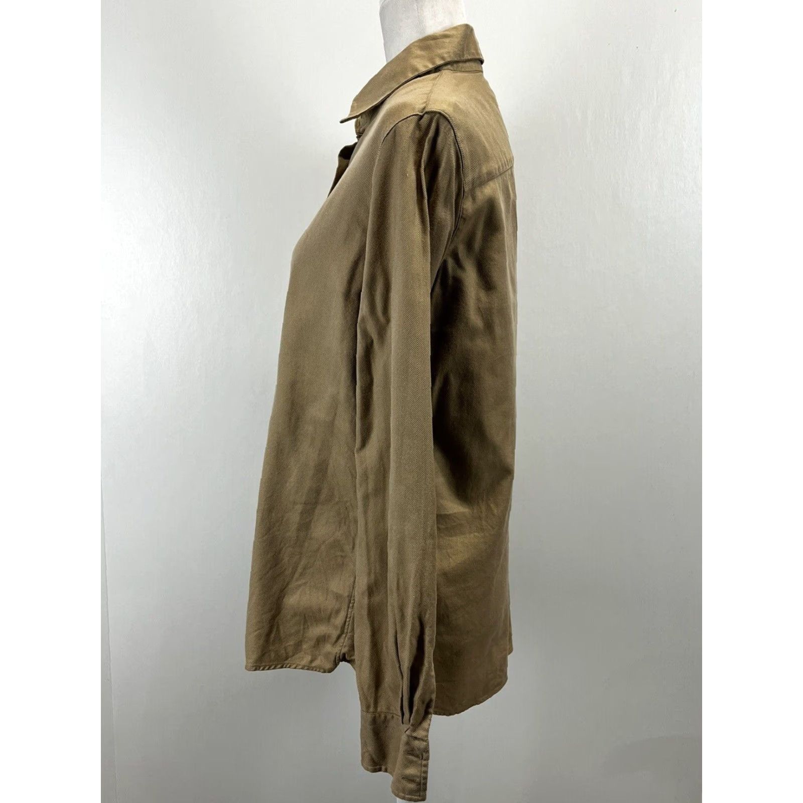 Brooks Brothers Brooks Brothers Button Up Classic Collared Long Sleeve Shirt Mens Medium Tan Brown Cotton Size M / US 6-8 / IT 42-44 - 2 Thumbnail