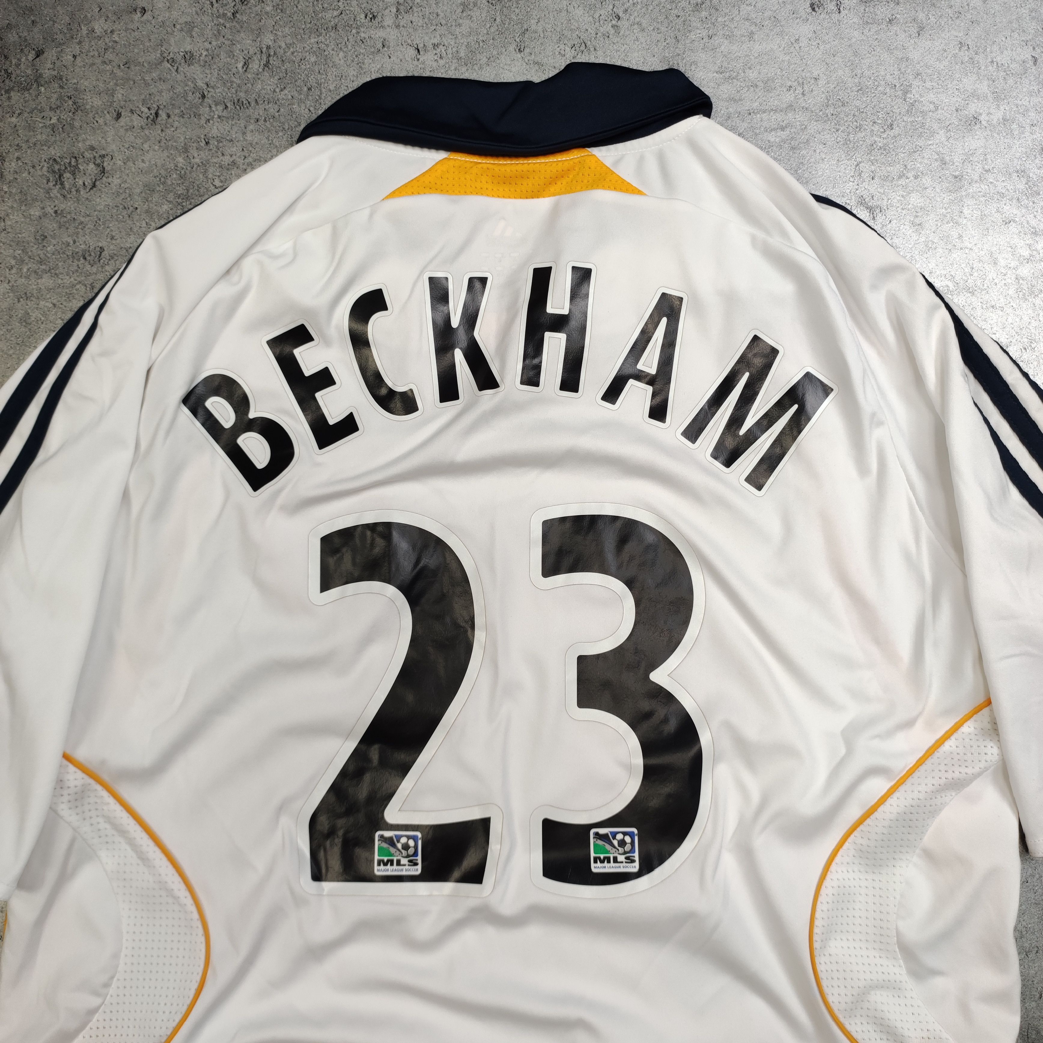 Vintage RARE Vintage Adiads x LA Galaxy #23 Beckham Home Jersey Size US XL / EU 56 / 4 - 12 Thumbnail