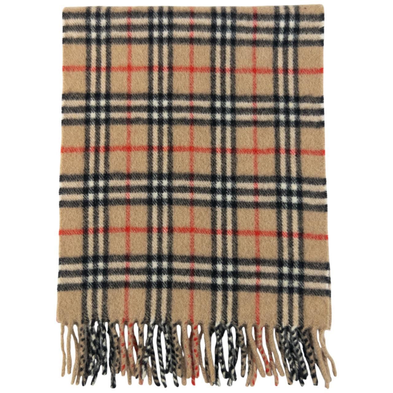 Burberry Vintage Burberry Nova Check Tassel Scarf Size ONE SIZE - 1 Thumbnail