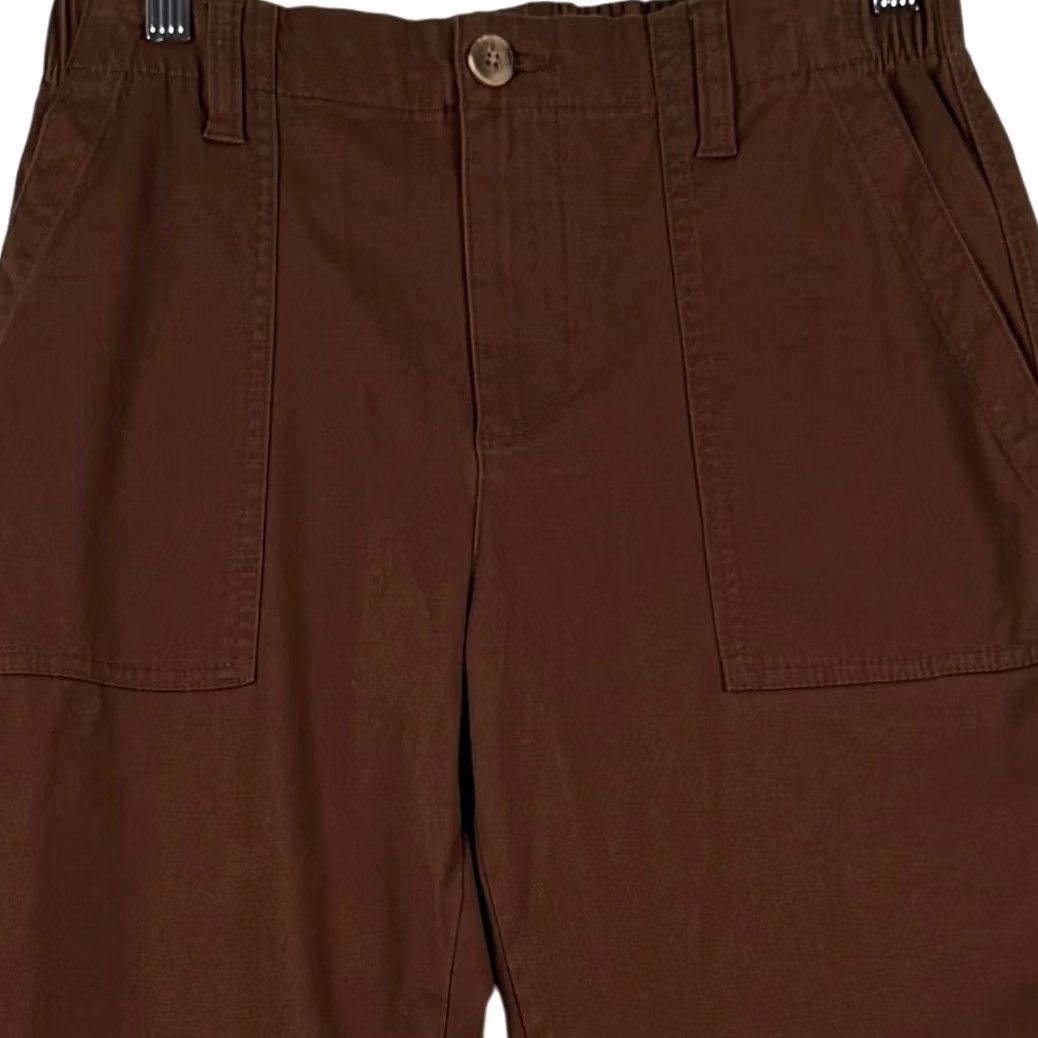 Old Navy Old Navy Easy Chino Brown Espresso Bark High Rise Elastic Back Utility S Womens Size ONE SIZE - 2 Thumbnail