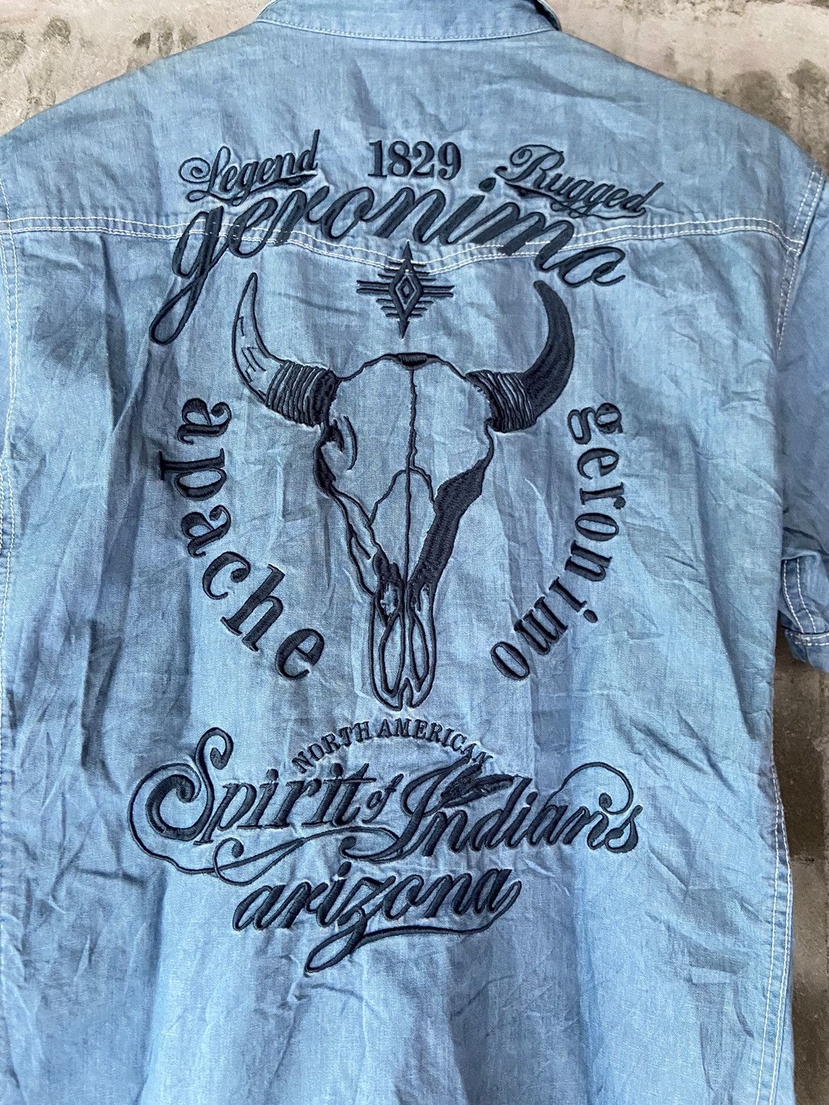 If Six Was Nine CHIEF U.S.A WORKSHIRT APACHE GERONIMO Size US M / EU 48-50 / 2 - 10 Thumbnail