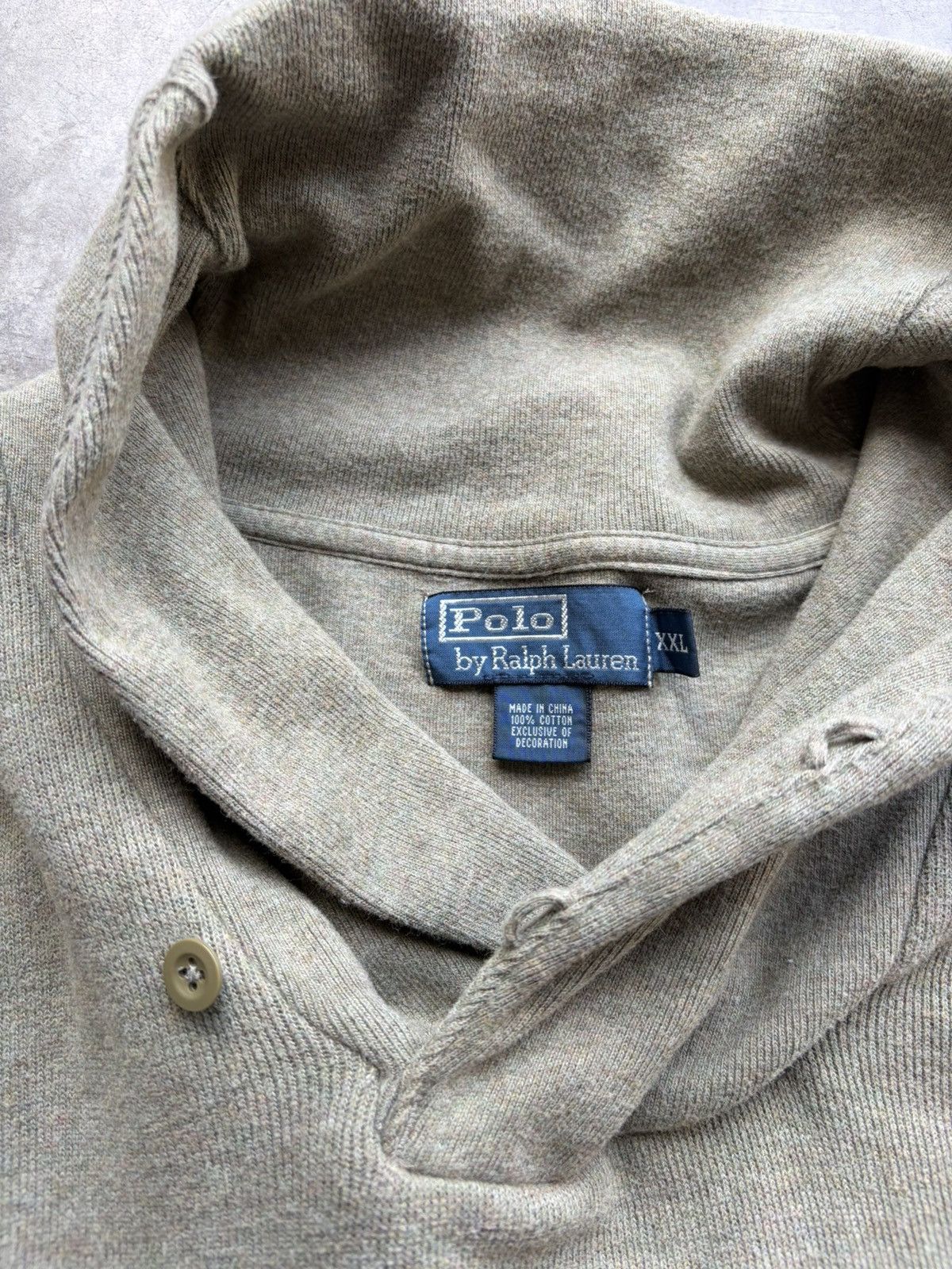 Polo Ralph Lauren Vintage Polo Ralph Lauren Shawl Collar 2-button Sweater Size US XL / EU 56 / 4 - 3 Thumbnail