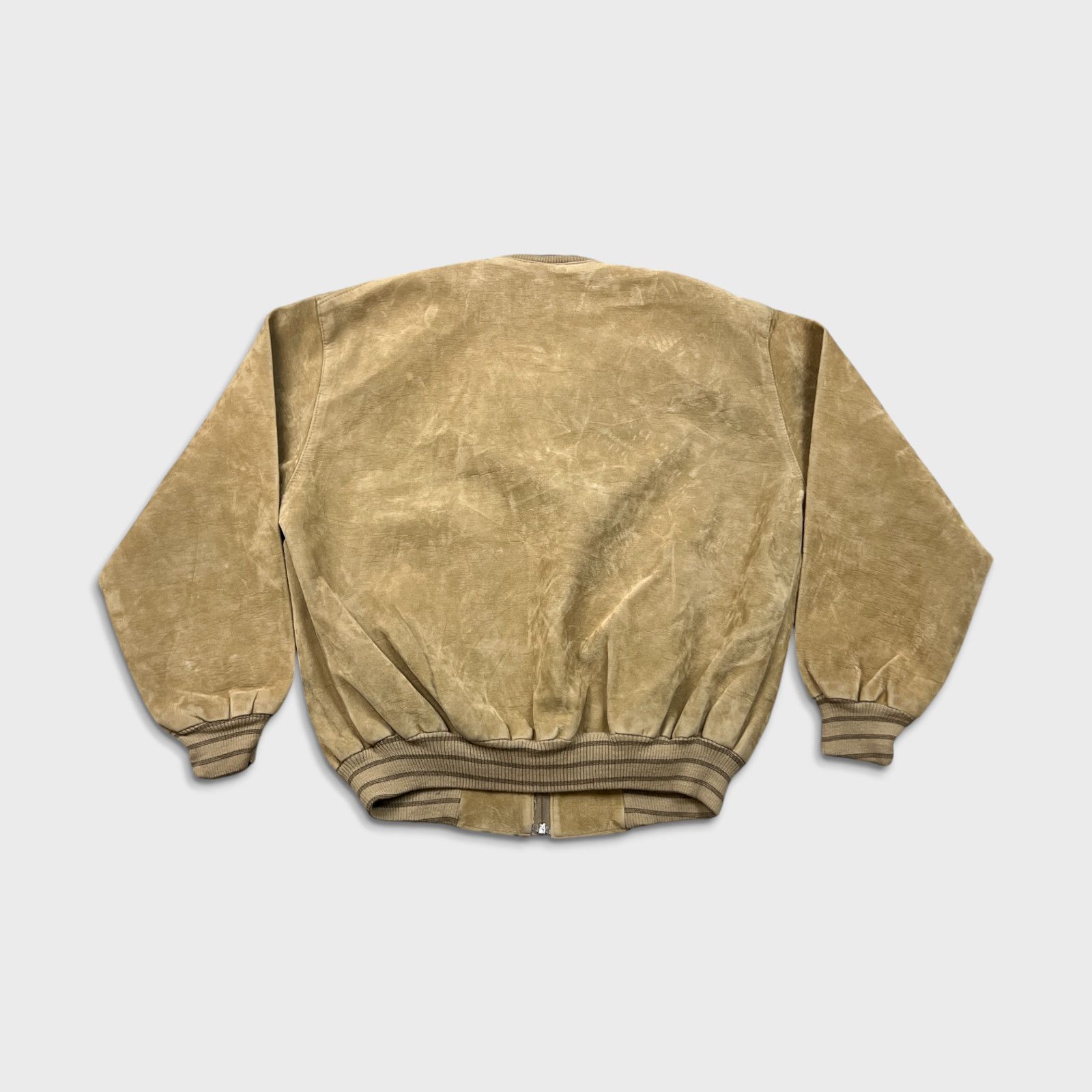 Vintage Vintage Suede Jacket Medium Full Zip Italian Bomber Coat Size US M / EU 48-50 / 2 - 6 Thumbnail