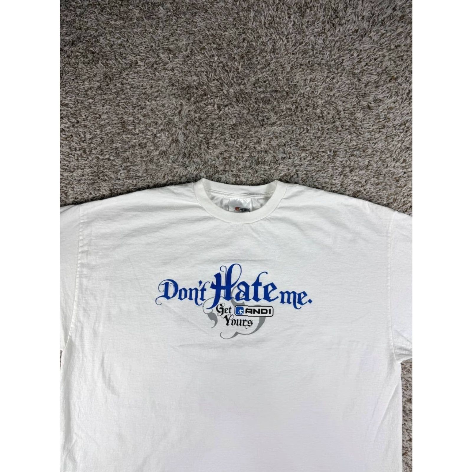 Vintage VINTAGE AND1 T-Shirt 2XL White Men Crew Neck Short Sleeve Hip Hop Dont Hate Me Because You Aint Me Tee Size US XXL / EU 58 / 5 - 2 Thumbnail