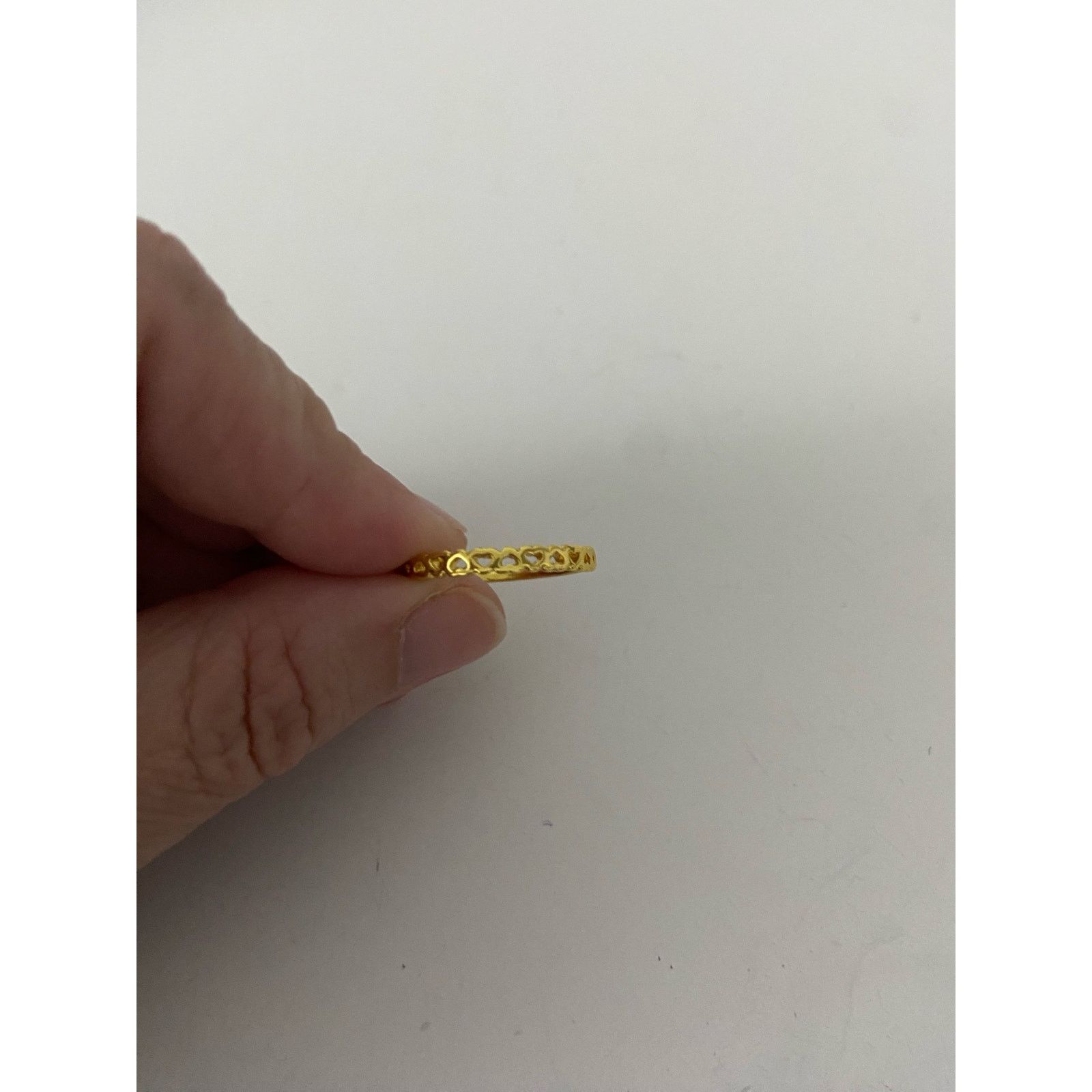Other Pretty gold tone etched heart ring size 8.5 Size ONE SIZE - 4 Thumbnail