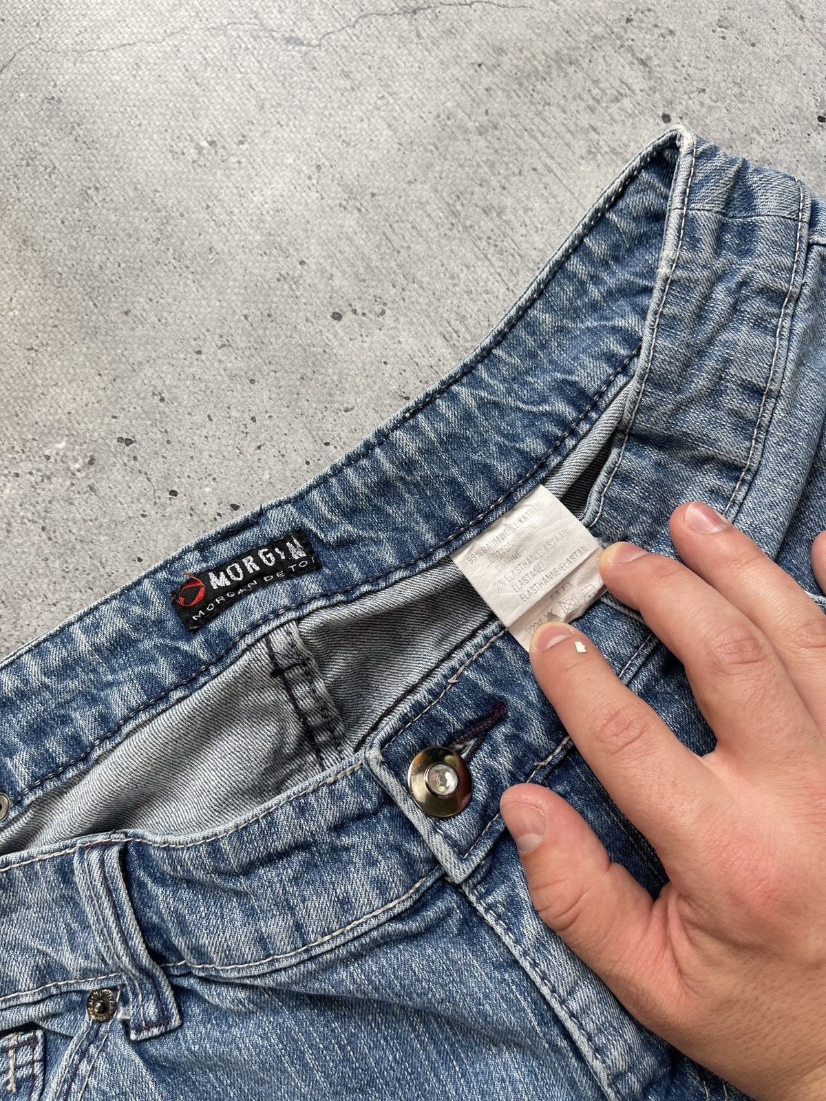 Jean punk grunge washed faded y2k bootcut jeans Size US 34 / EU 50 - 13 Thumbnail