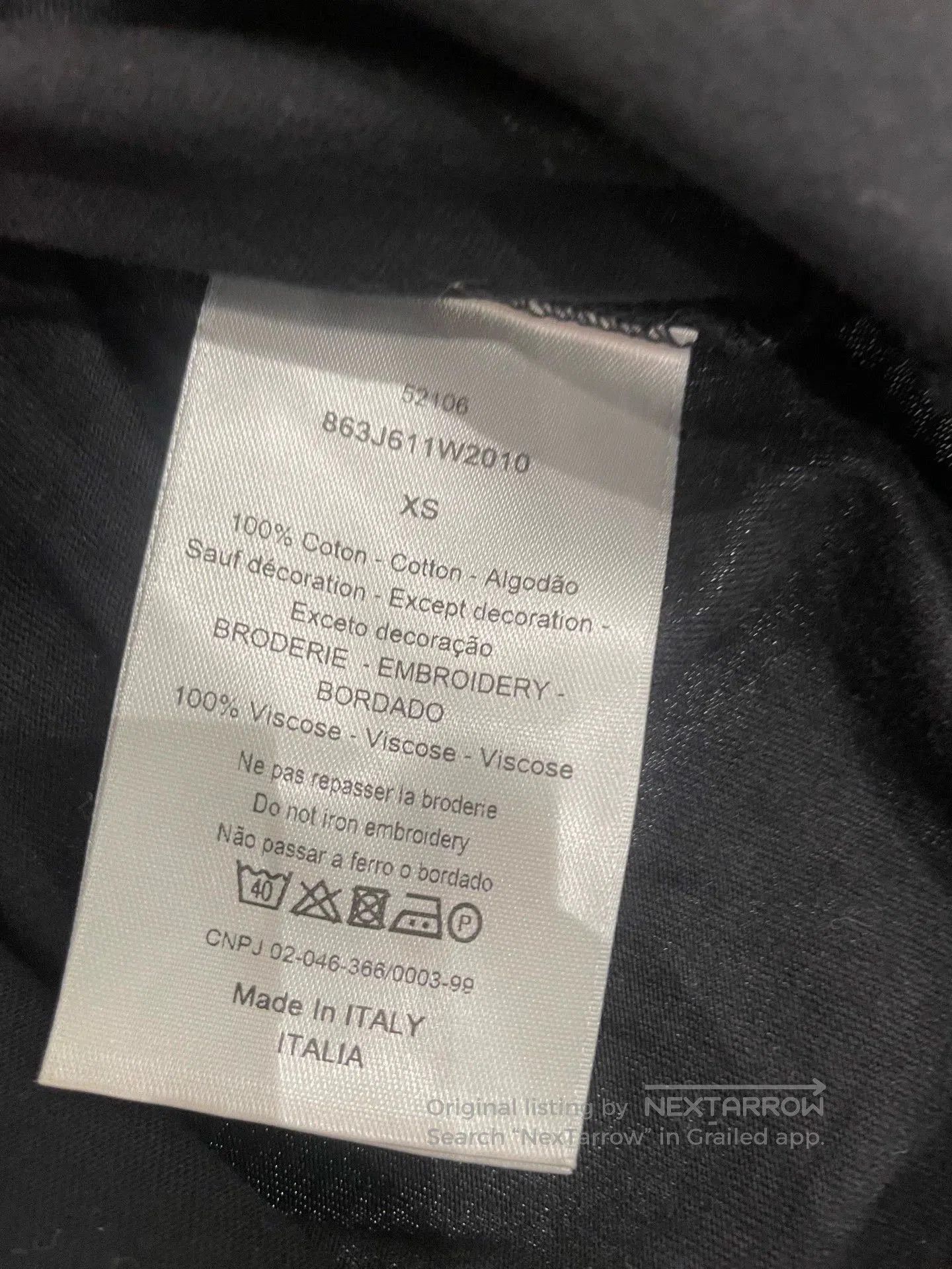 Dior Dior Black Short Sleeve T-Shirt XS. Size US XS / EU 42 / 0 - 3 Thumbnail