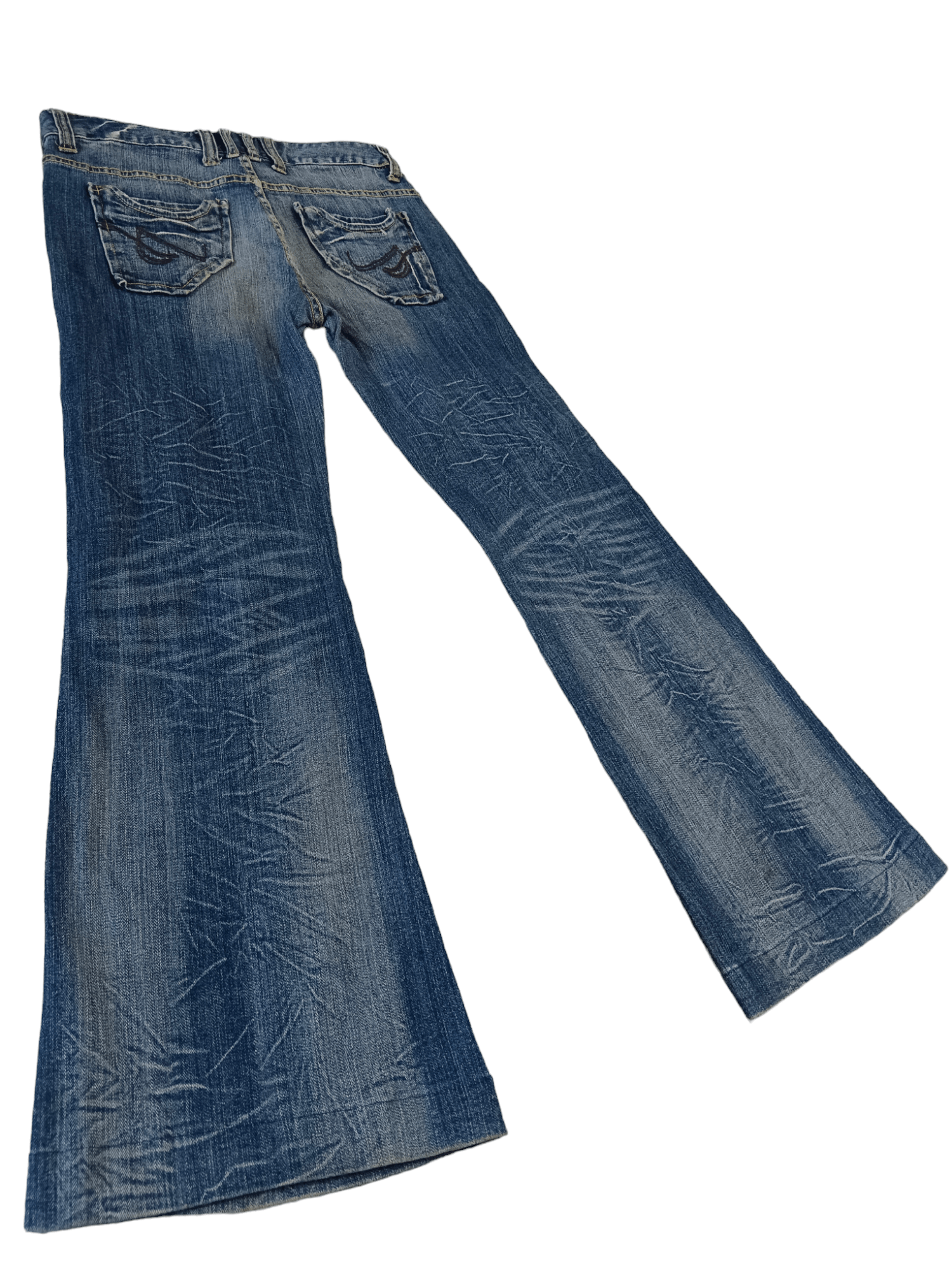 Le Grande Bleu (L.G.B.) FYE🔥SPLAGE Seditionaries Super Flare Punk Jeans Size US 30 / EU 46 - 6 Thumbnail