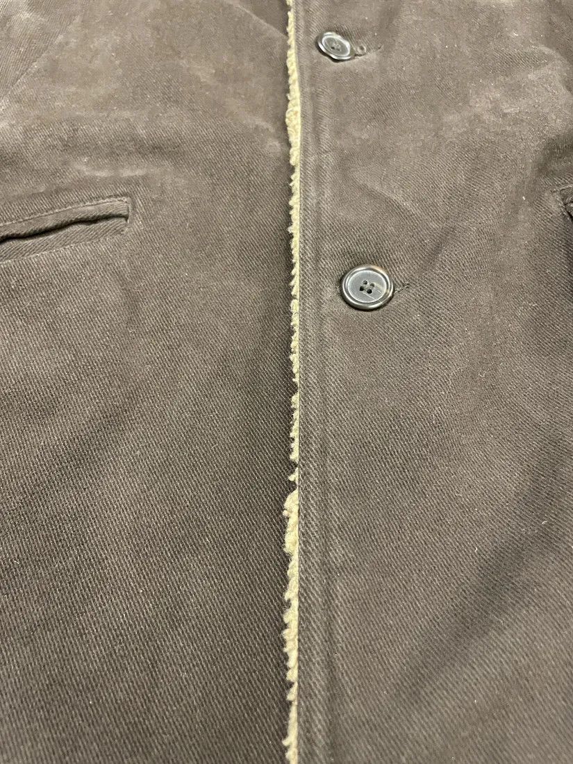 Dolce & Gabbana × Vintage 1990s Dolce & Gabbana Brown Long Shearling Jacket Size US L / EU 52-54 / 3 - 4 Thumbnail