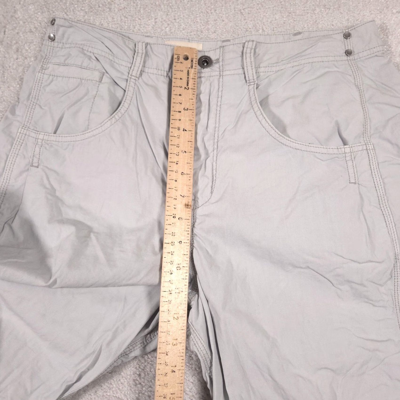 Vintage Pilcro Capri Pants Womens 29 Gray Twill Relaxed Lightweight Pockets Casual Size 29" - 6 Thumbnail