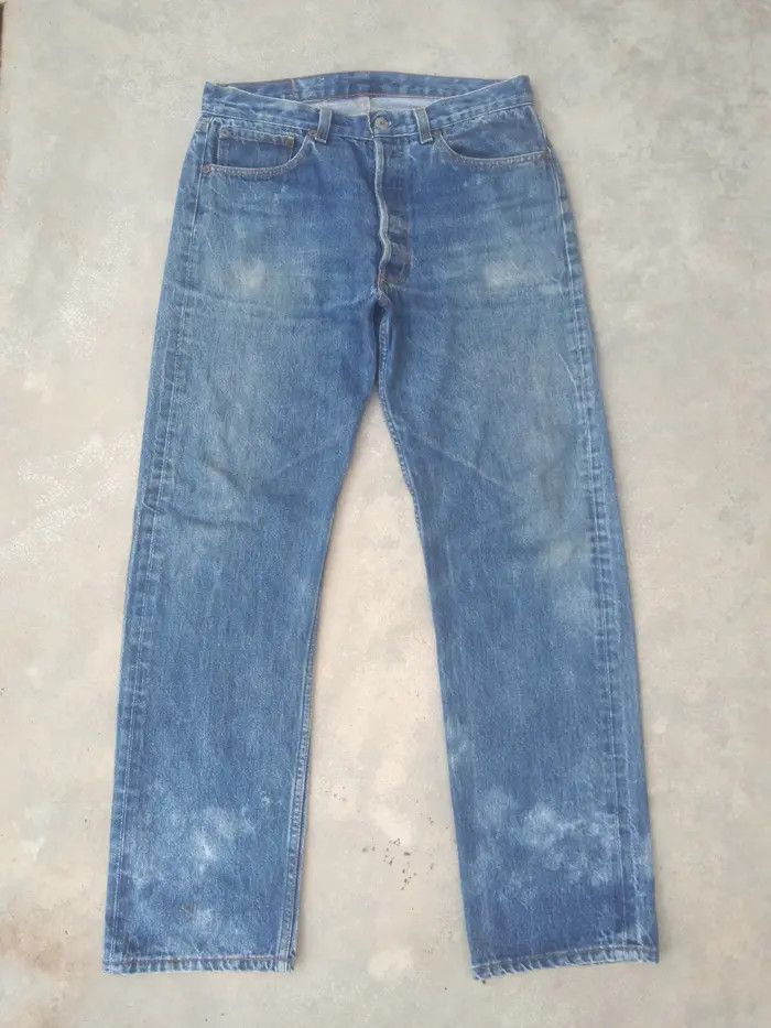 Levi's × Vintage 80s Vintage Levis 501 Made In USA Distressed Jeans 32x30 Size US 32 / EU 48 - 1 Thumbnail