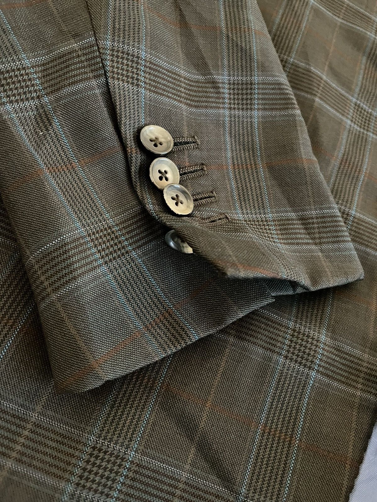 Isaia Super 120's Wool Plaid Sport Coat Size 40S - 8 Thumbnail