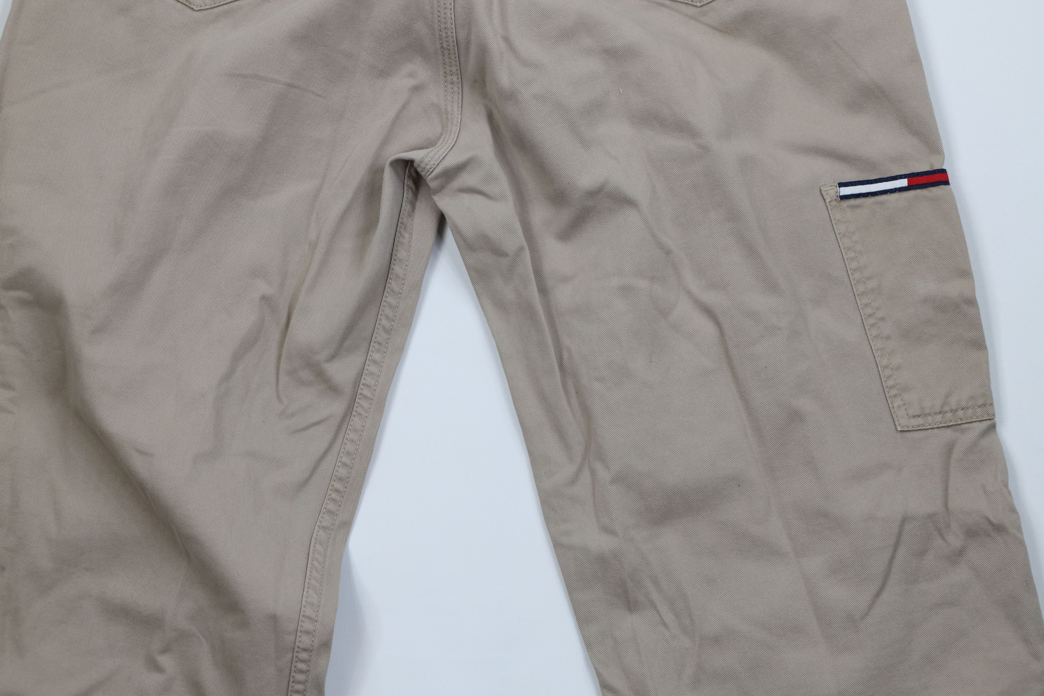 Tommy Hilfiger Vintage 90s Tommy Hilfiger Double Knee Wide Leg Pants Beige Size US 32 / EU 48 - 13 Thumbnail