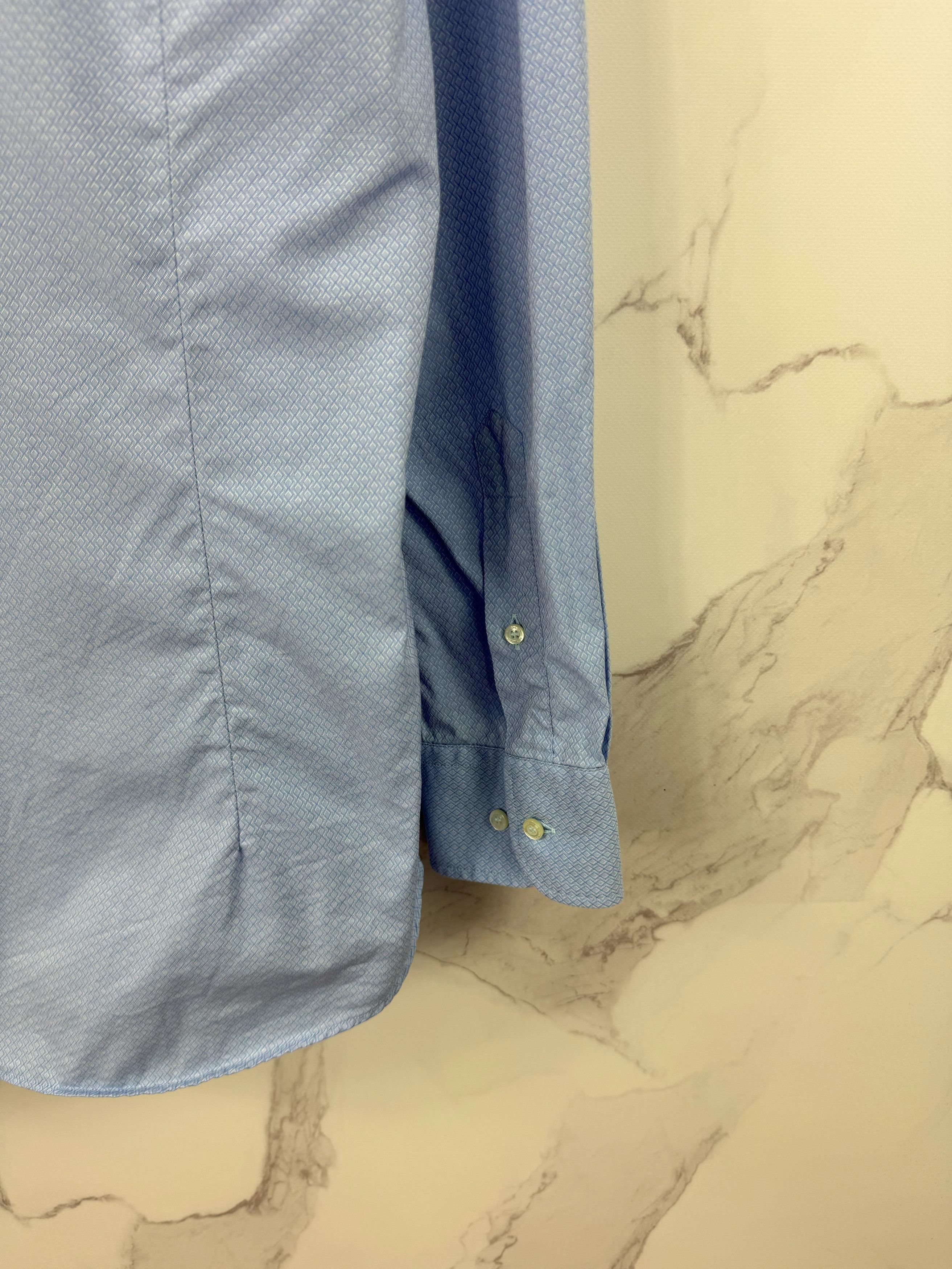 Etro Etro Pattern Clasic Blue Shirt Made In Italy Size 42 Size US L / EU 52-54 / 3 - 8 Thumbnail