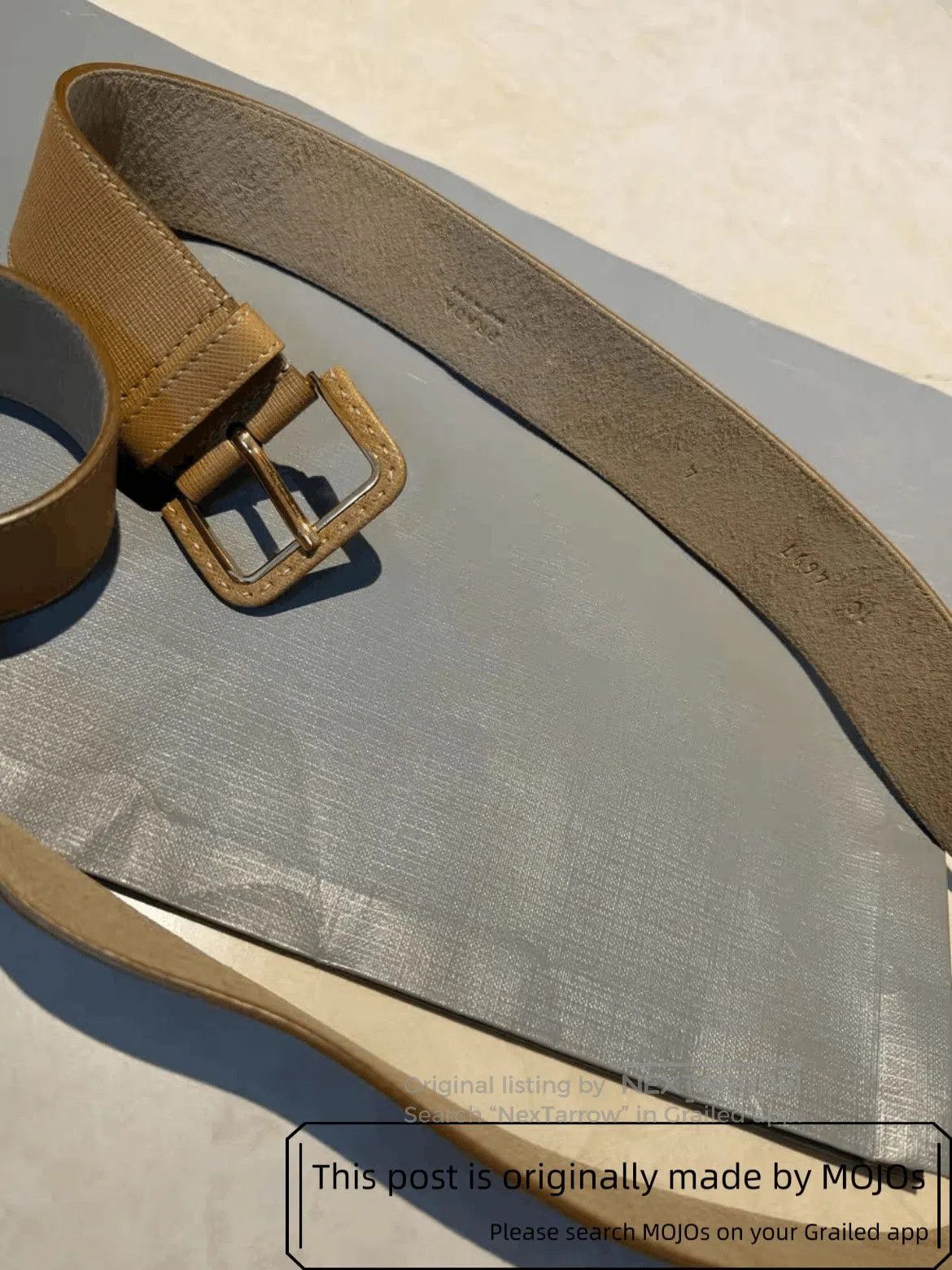 Prada Prada Vitage Style Brown Buckle Belt. Size ONE SIZE - 5 Thumbnail