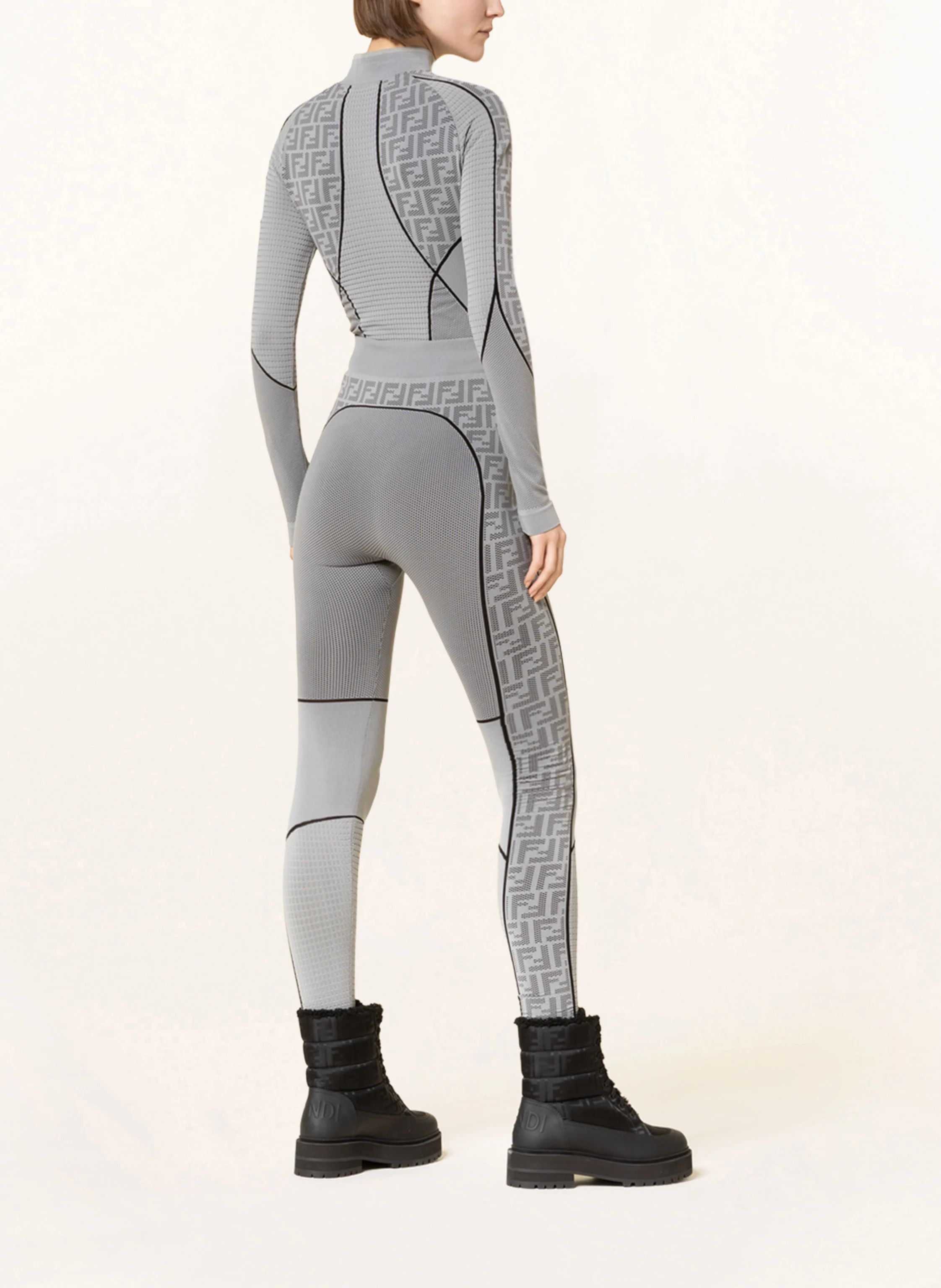 Fendi o1s1wg111224 FF Technical Fabric Sweater in Grey Size XL / US 12-14 / IT 48-50 - 3 Thumbnail