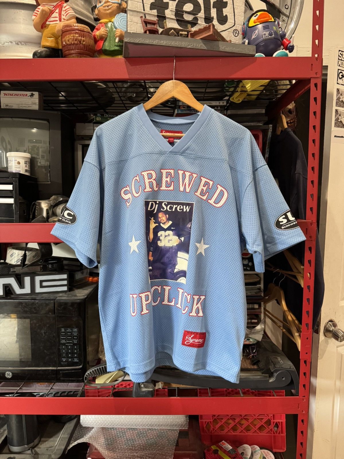 Supreme Supreme DJ Screw Football Jersey Medium Blue Size US M / EU 48-50 / 2 - 3 Thumbnail