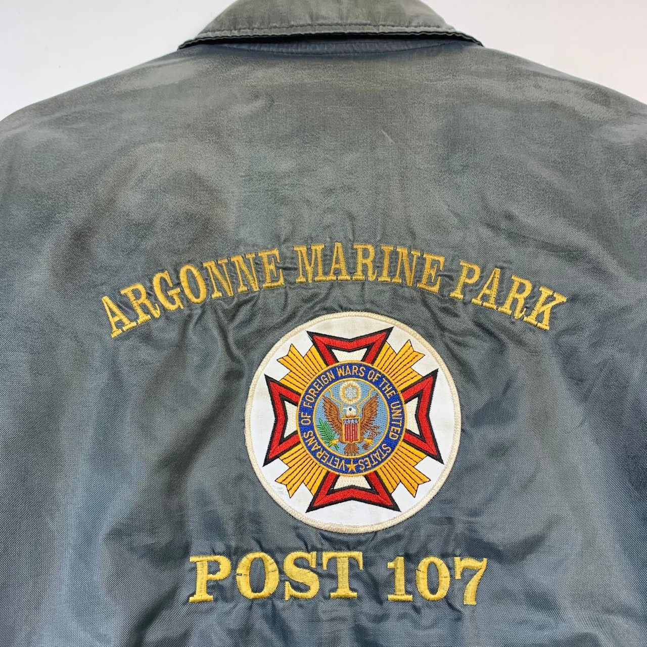 The Game Argonne Marine Park Post 107 VFW Vintage Nylon Coach Jacket Size US L / EU 52-54 / 3 - 4 Thumbnail