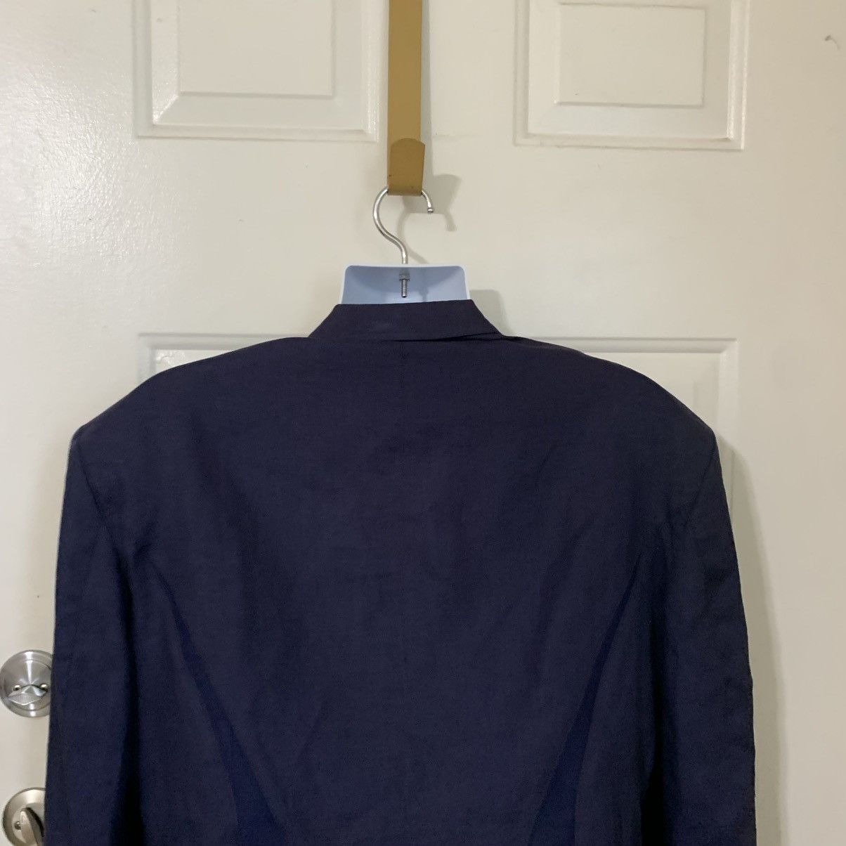 Claude Montana × Saks Fifth Avenue × Vintage 100% Linen 2 Button Blazer Size 44S - 10 Thumbnail