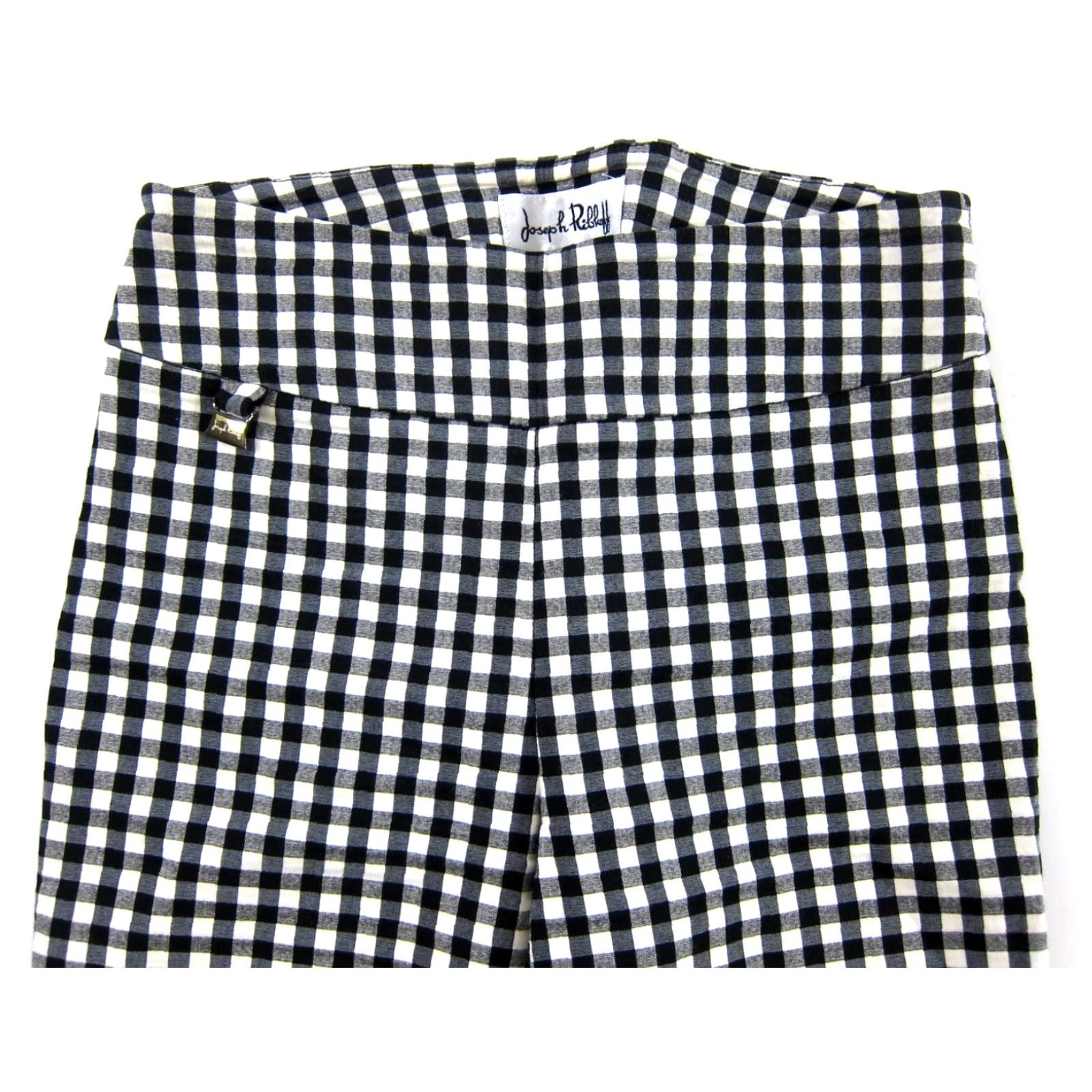 Joseph Ribkoff Joseph Ribkoff Stretch Straight Leg Pants Women 8 Black White Plaid Checked Size 30" / US 8 / IT 44 - 4 Thumbnail