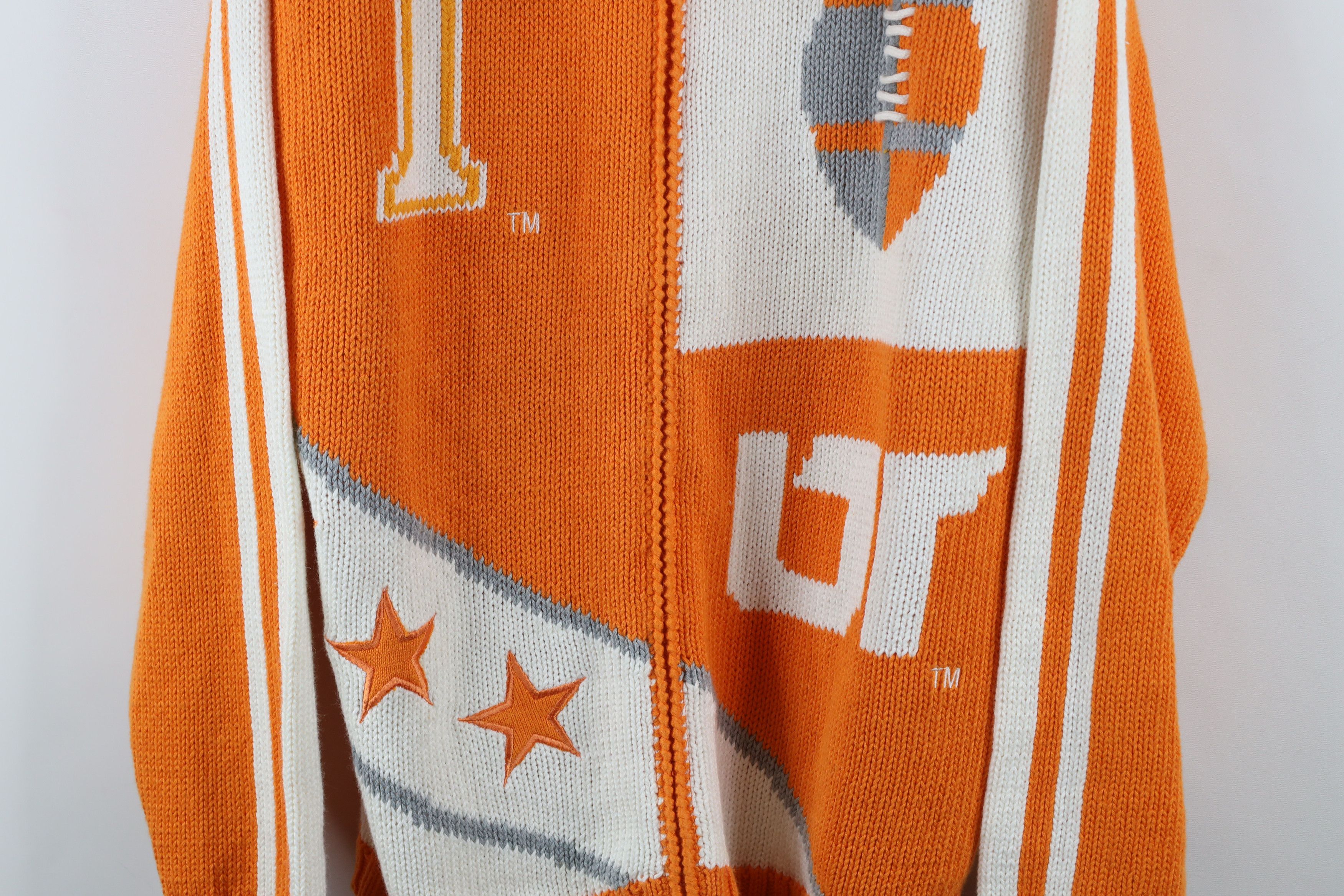 Vintage Deadstock Vintage 90s Tennessee Football Cardigan Sweater Size XL / US 12-14 / IT 48-50 - 3 Thumbnail