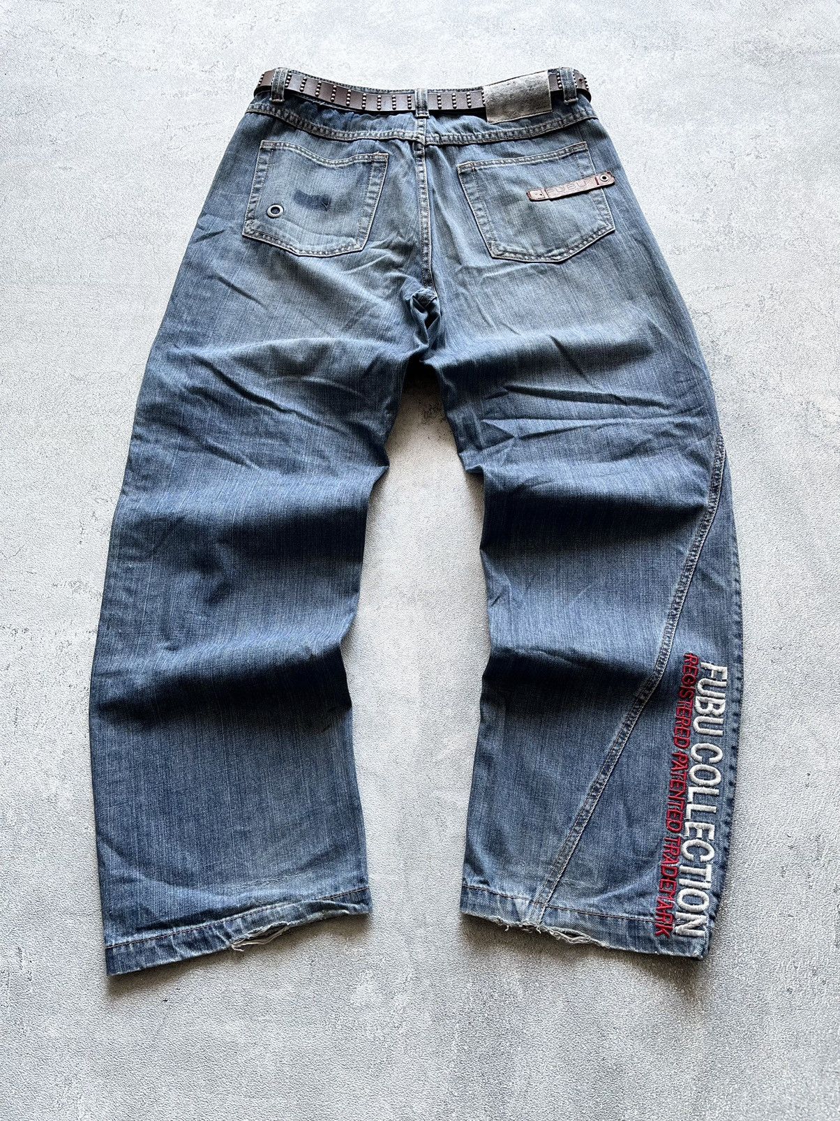 JNCO 2000s FUBU COLLECTION LEGENDARY RAW BAGGY PANTS Size US 36 / EU 52 - 7 Thumbnail