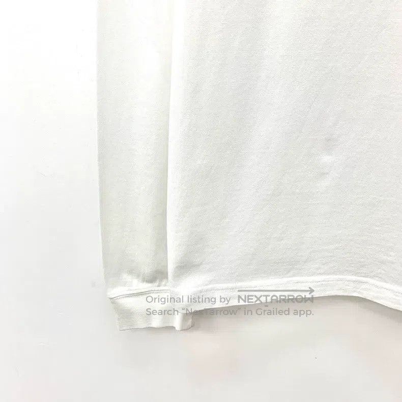 Acne Studios Acne Studios White Smile Embroidered Cotton Round Neck Lon Size US S / EU 44-46 / 1 - 4 Thumbnail