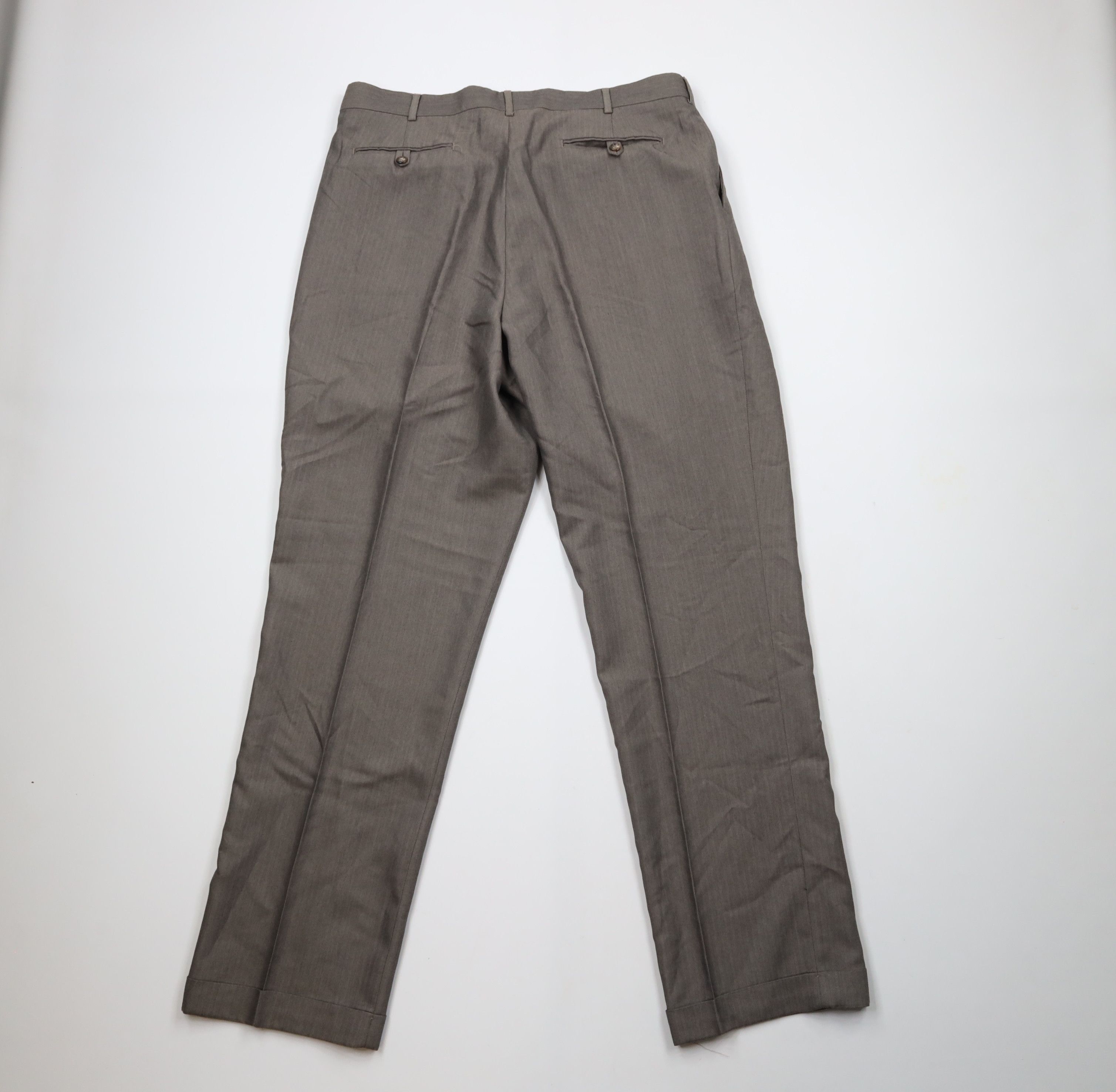 Ralph Lauren × Vintage Vintage 90s Chaps Ralph Lauren Herringbone Chino Pants Size US 38 / EU 54 - 9 Thumbnail