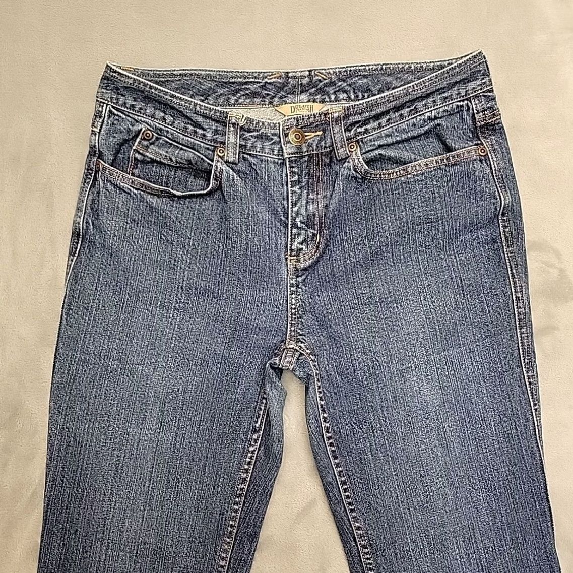 Denime Duluth Trading Jeans Women 6x35 Blue Denim Slim Straight Leg Boot Cut Pants Size 28" / US 6 / IT 42 - 3 Thumbnail