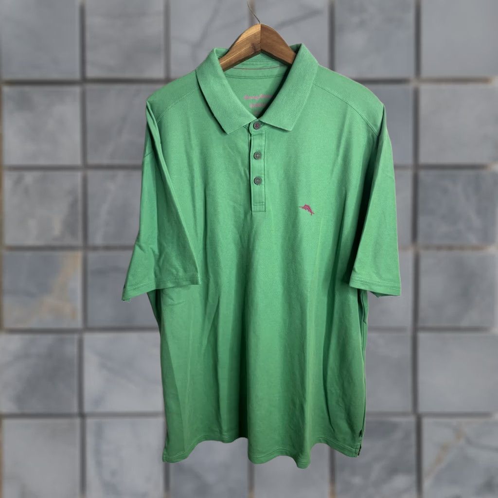 Tommy Bahama Tommy Bahama Polo Shirt Mens 2XL Green IslandZone Supima Golf Casual Comfort Size US XL / EU 56 / 4 - 1 Thumbnail