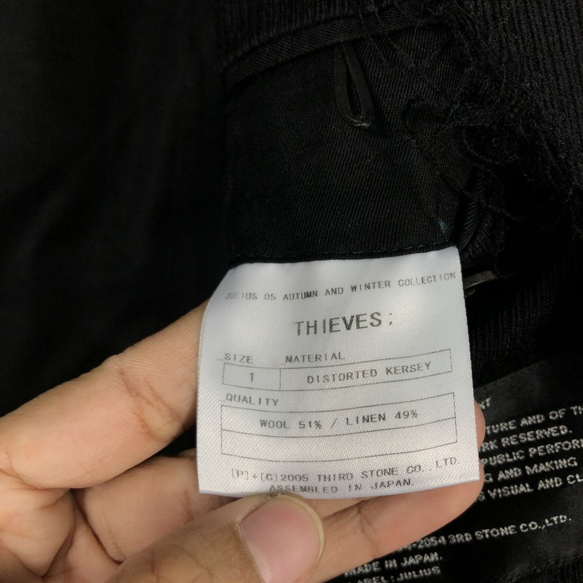 Julius 🔥RICH BLACK JULIUS 2005 AUTUMN & WINTER COLLECTION THIEVES Size US S / EU 44-46 / 1 - 17 Thumbnail