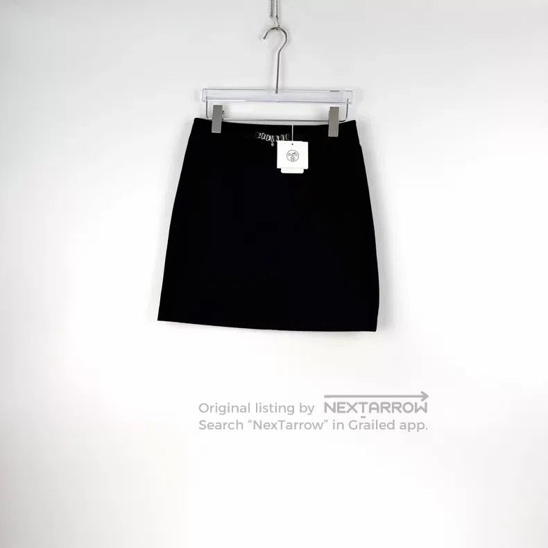 Hermes Hermes Dark blue metal leather decoration half skirt Size 42" / US 20 - 3 Thumbnail