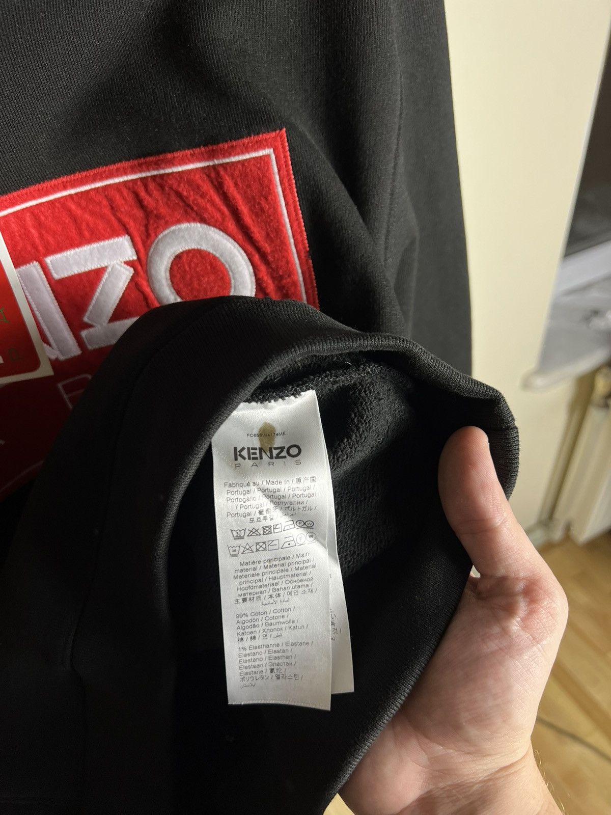 Kenzo Kenzo Box Logo Black Hoodie Y2K Big Logo Size US S / EU 44-46 / 1 - 9 Thumbnail