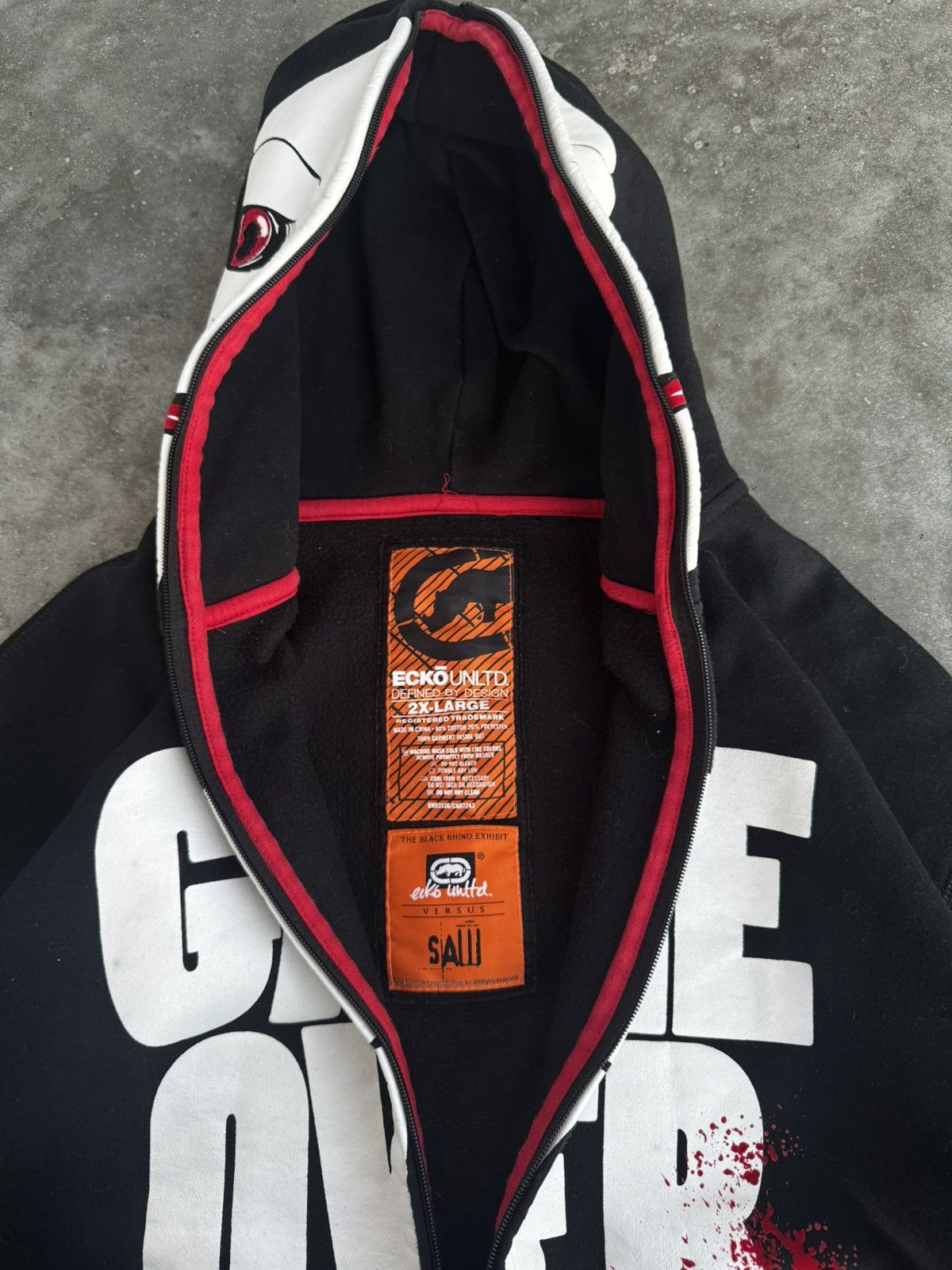 Ultra Rare Crazy Saw x Ecko Unltd 2009 Vintage Shark Hoodie