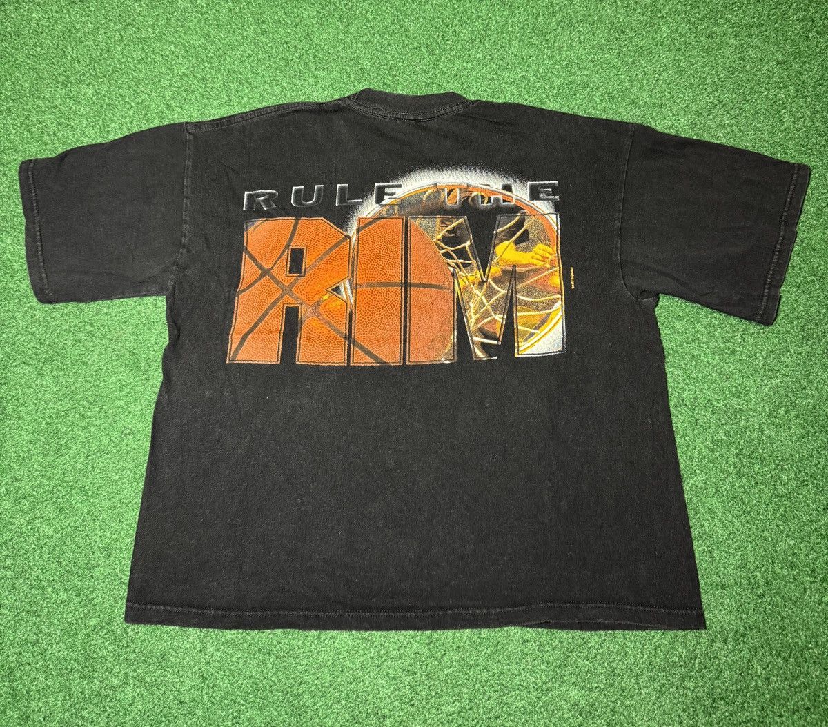 Bugle Boy Vtg 90s Bugle Boy Rule The Rim Basketball Hip HopT Shirt Size M / US 6-8 / IT 42-44 - 1 Thumbnail