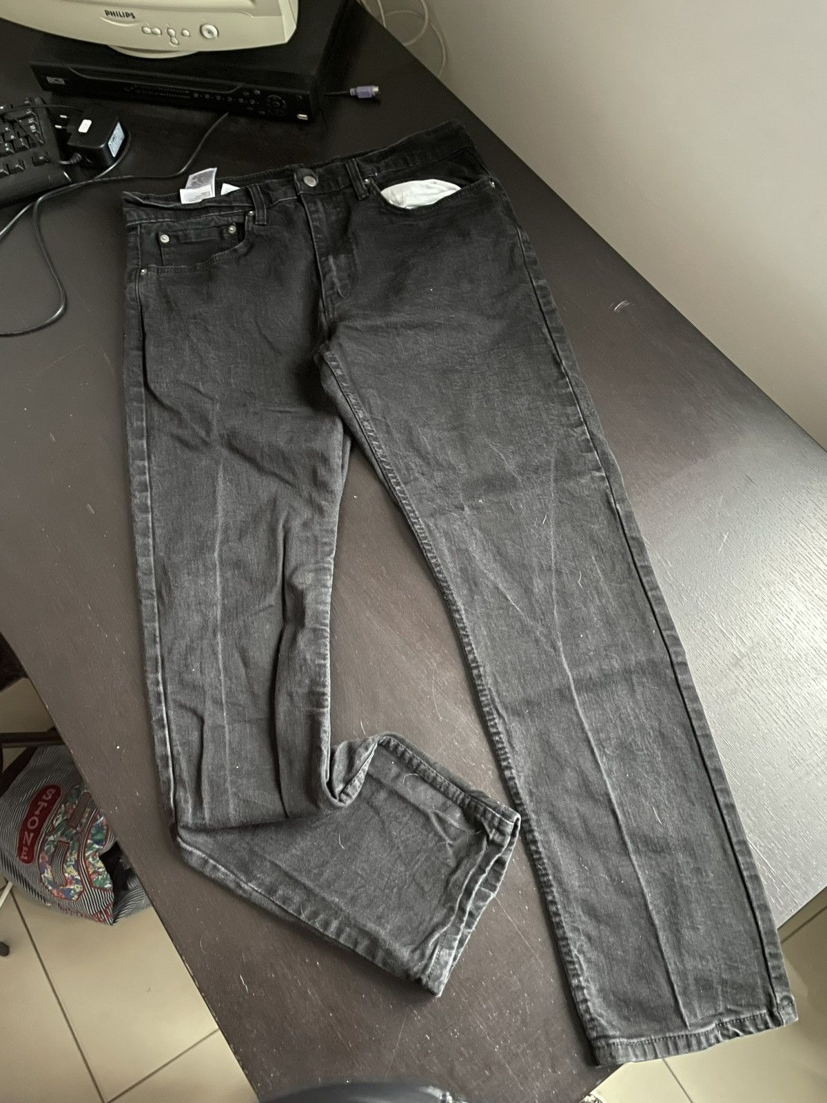 Levi's × Levi's Vintage Clothing × Vintage Levi’s Slim Fit 502 Denim Pants Y2K Casual Modern Black Drip Size US 34 / EU 50 - 4 Thumbnail