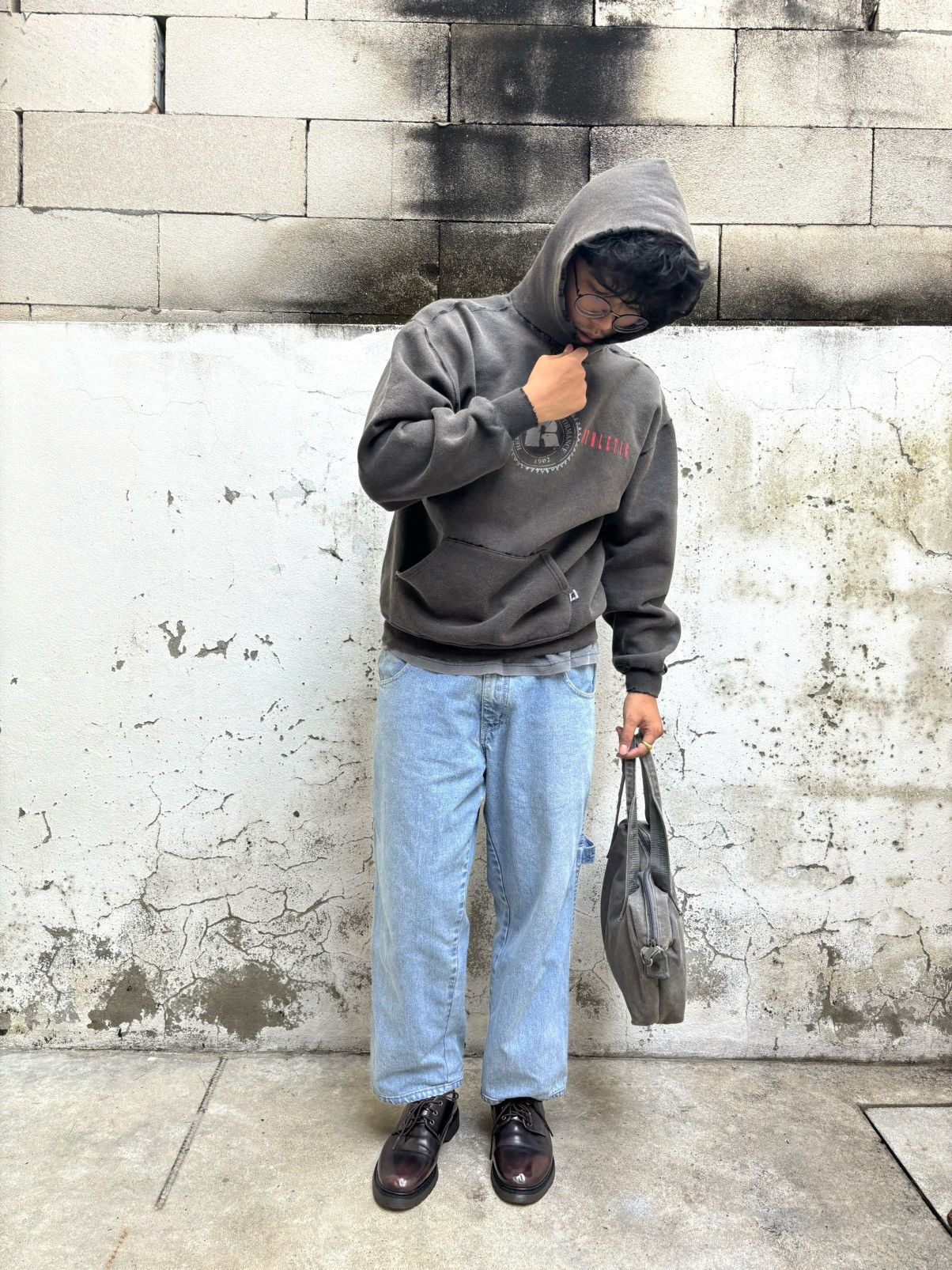 Russell Athletic 90s Thrashed Sun Faded Russell Hoodie Size US L / EU 52-54 / 3 - 8 Thumbnail