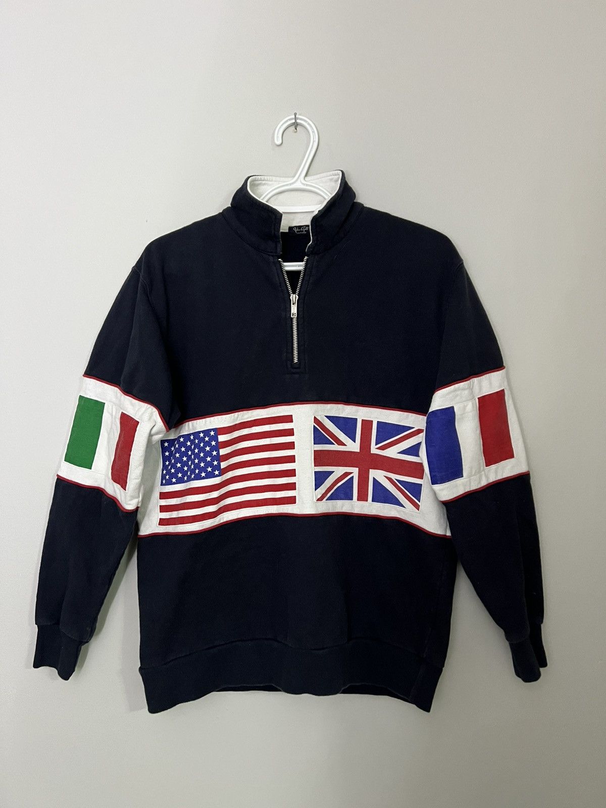 Other Vintage Rare 1/4 Zip Flags Sweater USA Size US S / EU 44-46 / 1 - 1 Thumbnail