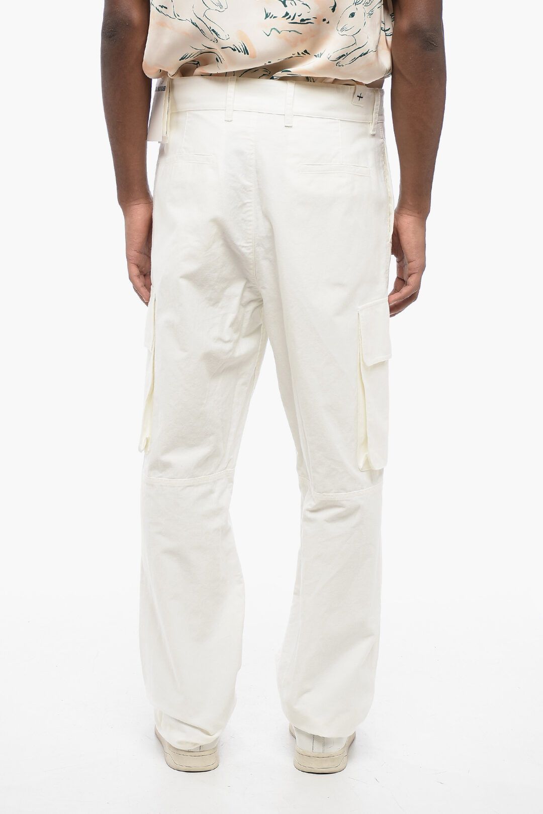 Jil Sander og1mm0625 Hidden Fastening Cotton Cargo Pant in White Size US 36 / EU 52 - 2 Thumbnail