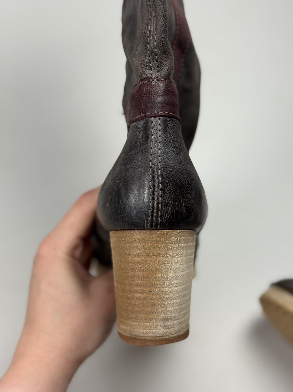 A.S.98 Airstep A.S. 98 VTG Avant-Garde Leather Over The Knee Boots Size US 11 / IT 41 - 11 Thumbnail