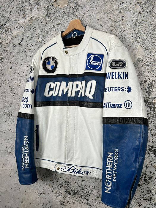 Vintage Vintage Ultra Rare BMW Compaq Racing Leather Jacket 90s Hype ...