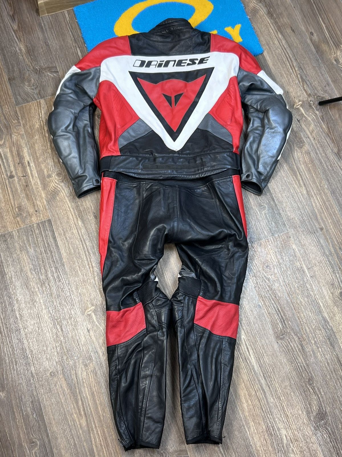 Dainese × Vintage Dainese Racing Leather Motorcycle Jacket + Pant Suit Size US XL / EU 56 / 4 - 17 Thumbnail