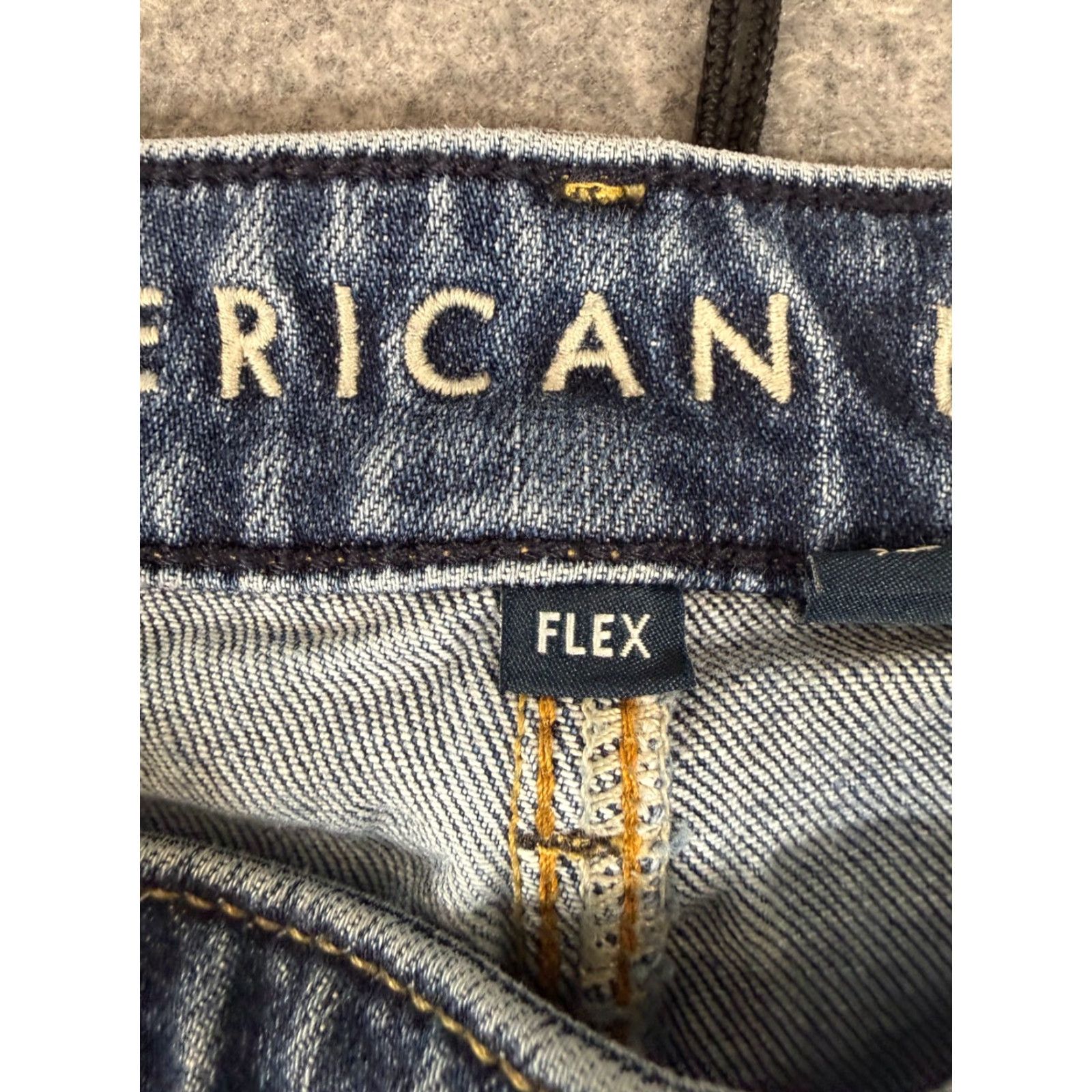 American Eagle Outfitters American Eagle Jeans Mens 32x36 Blue Denim Stretch Slim Straight Flex Whiskering Pockets 5-Pocket Design City Streetwear Y2K Mens Size US 32 / EU 48 - 6 Thumbnail