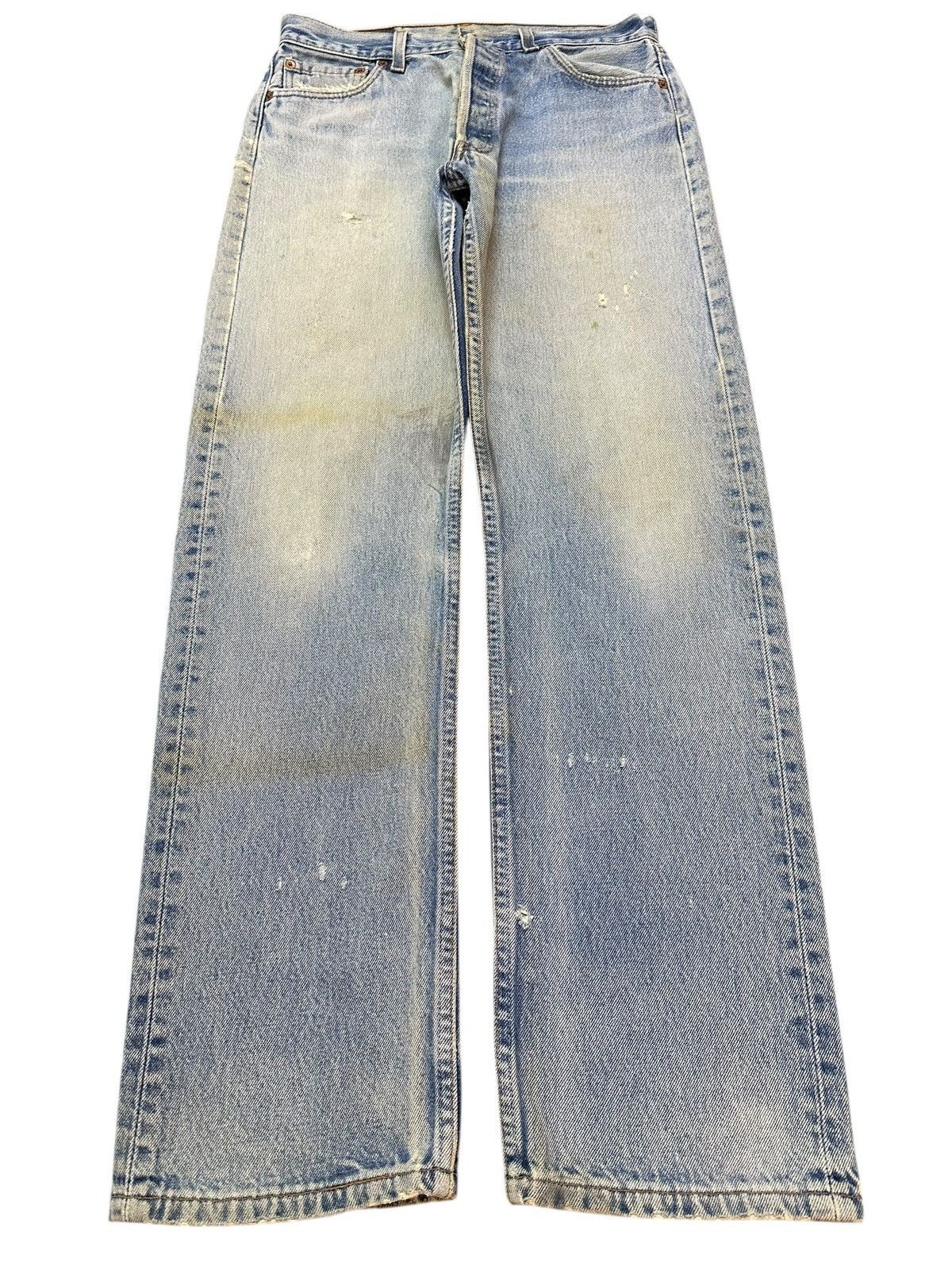 Levi's Vintage 90s Usa Levis 501 Blue Faded Wash Style Jeans Size US 29 - 1 Thumbnail