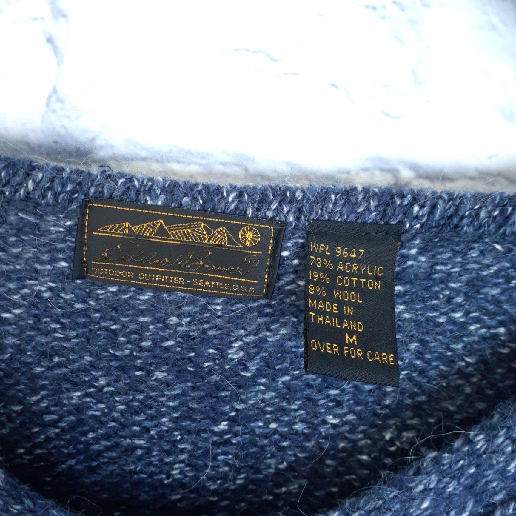 Eddie Bauer VINTAGE Eddie Bauer Wool Blend Knit Sweater V Neck Womens Medium Blue Pullover Knit Wool Blend Pullover Size M / US 6-8 / IT 42-44 - 3 Thumbnail